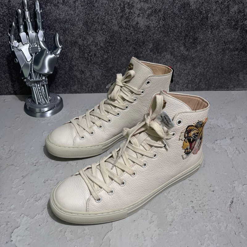 Gucci Gucci High-Top Leather Sneakers for Men Size US 8.5 / EU 41-42 - 1 Thumbnail