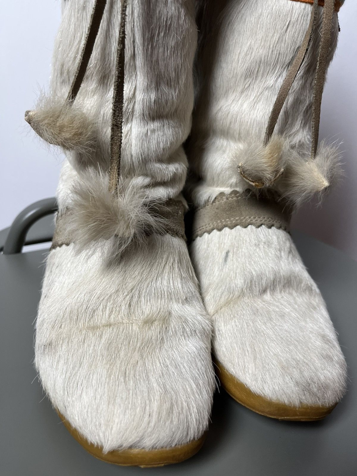 Japanese Brand Tecnica Fur Winter Boots Pony Hair Made in Italy Size 37–38 Size US 6.5 / IT 36.5 - 4 Thumbnail