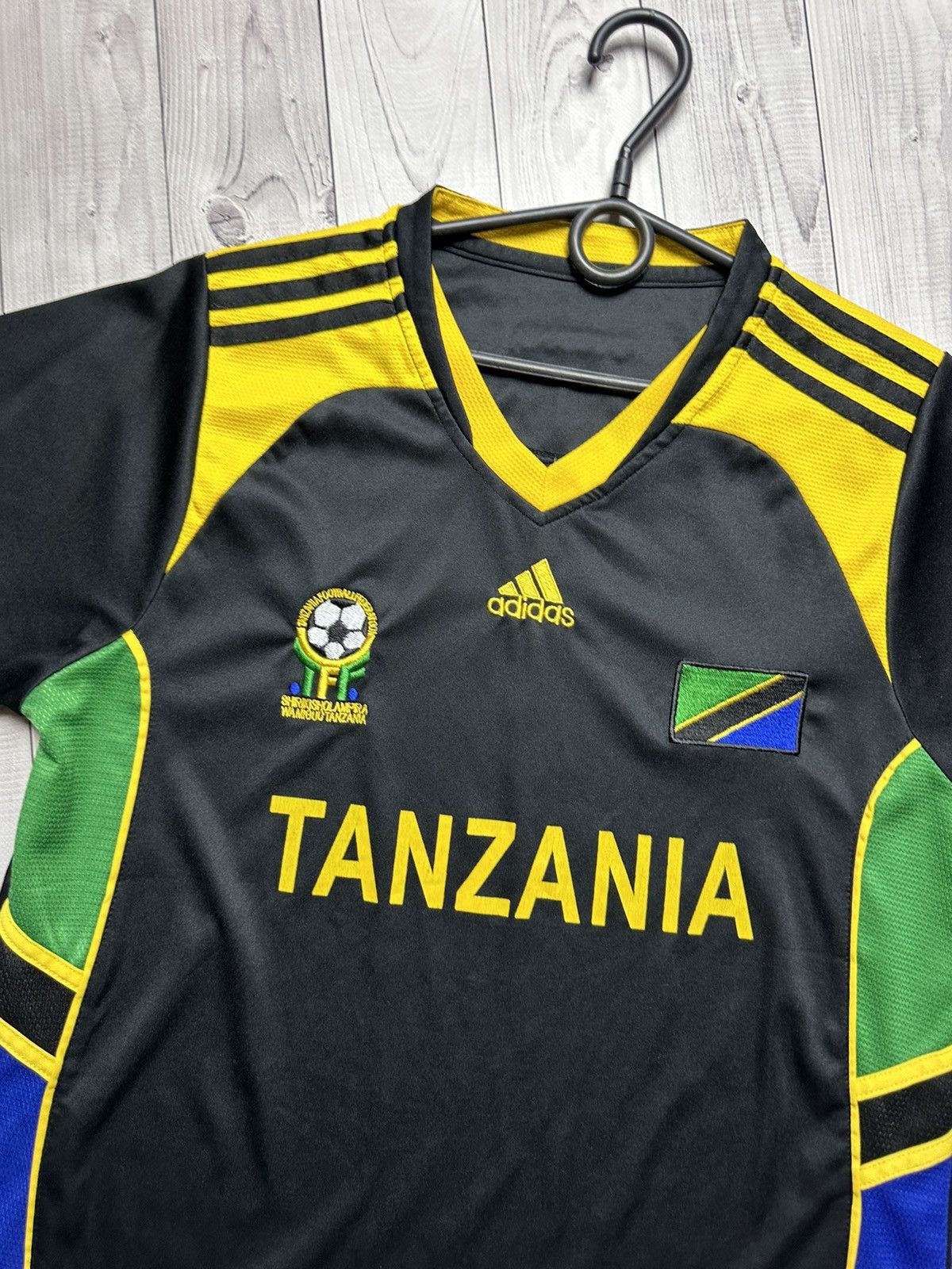 Other Vintage adidas Tanzania soccer jersey size M black rare Size US M / EU 48-50 / 2 - 2 Thumbnail