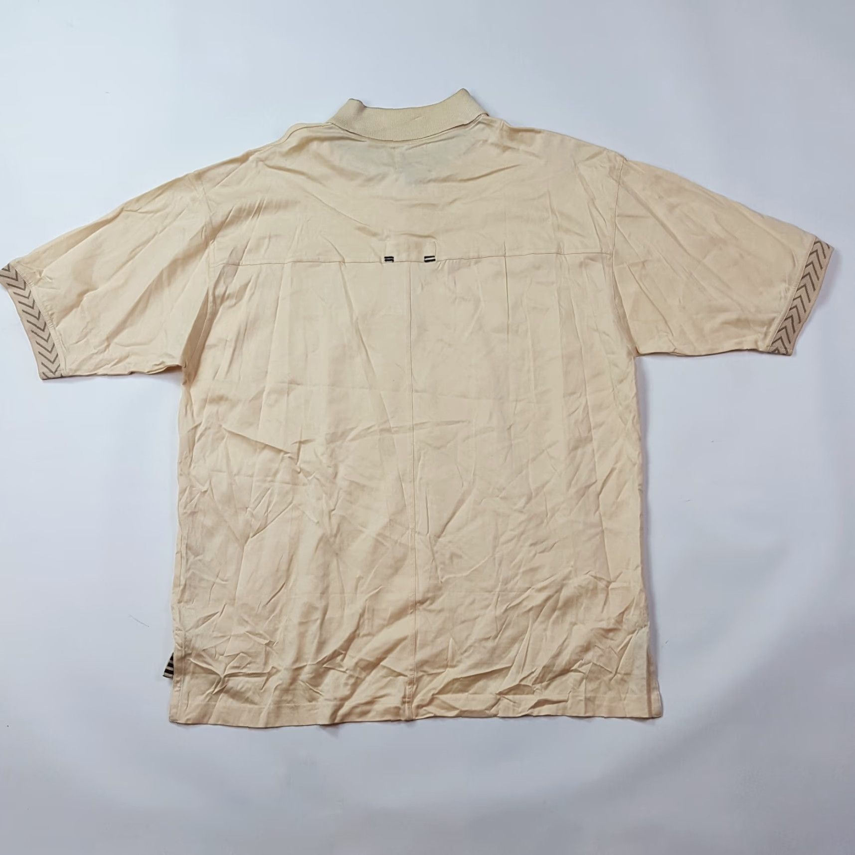 Vintage VINTAGE Jamie Sadock Polo Shirt Men L Ivory Cotton Knit Short Sleeve Collared Button Casual 90s Retro Golf Tennis Sports Outdoor Size US L / EU 52-54 / 3 - 6 Thumbnail