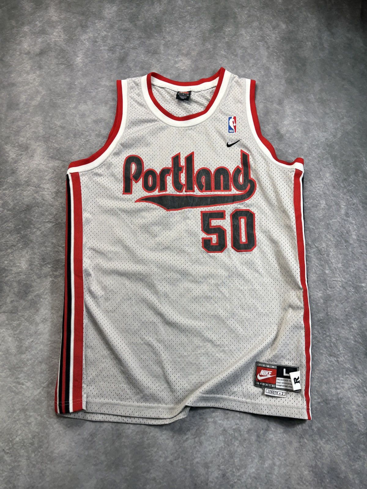 Nike Vintage Portland Trailblazers Jersey 2000s NBA Randolph Gray Size US L / EU 52-54 / 3 - 15 Thumbnail