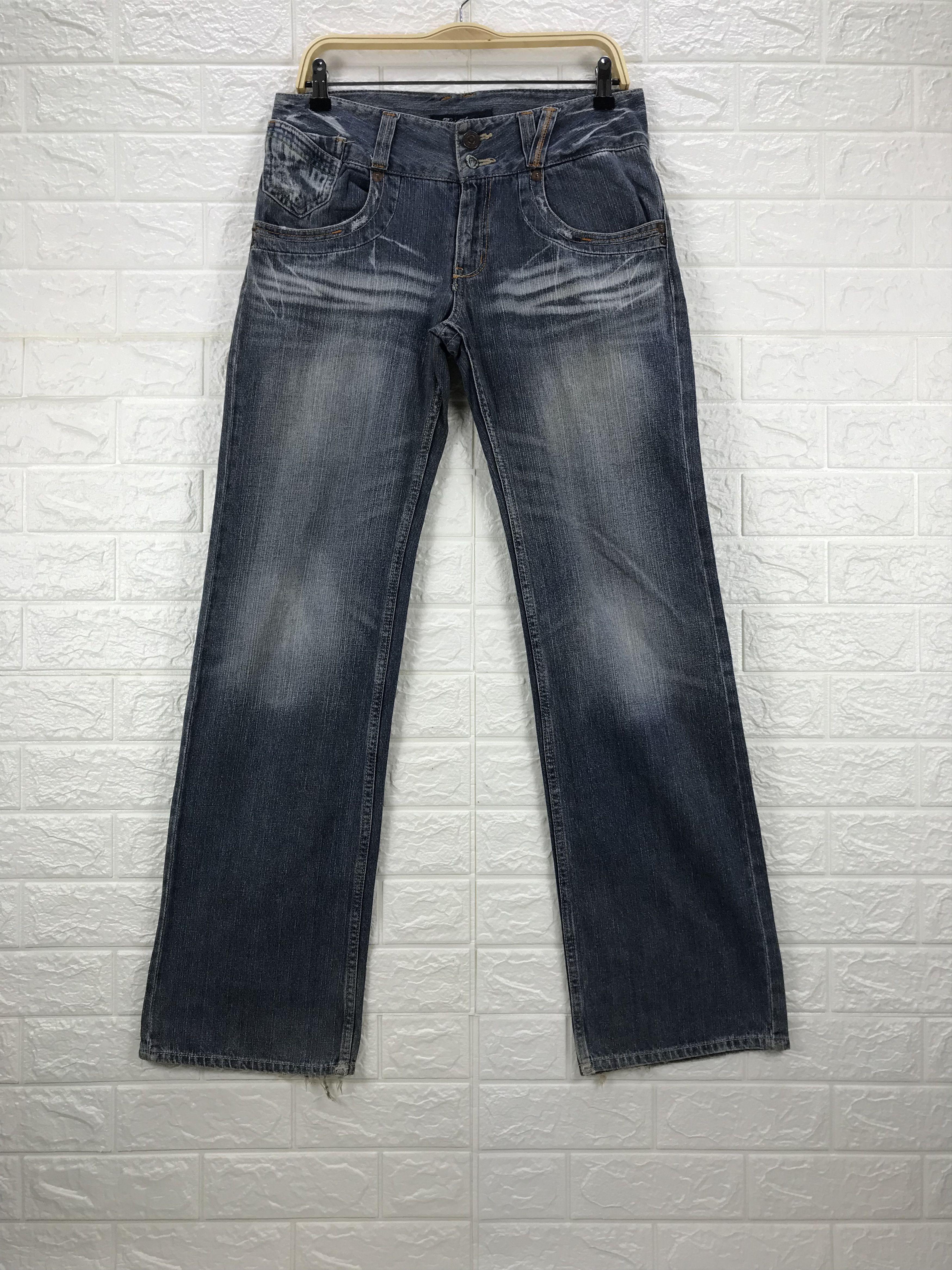 Japanese Brand Vintage Root Three Buckle Back Flare Jeans Size US 32 / EU 48 - 5 Thumbnail