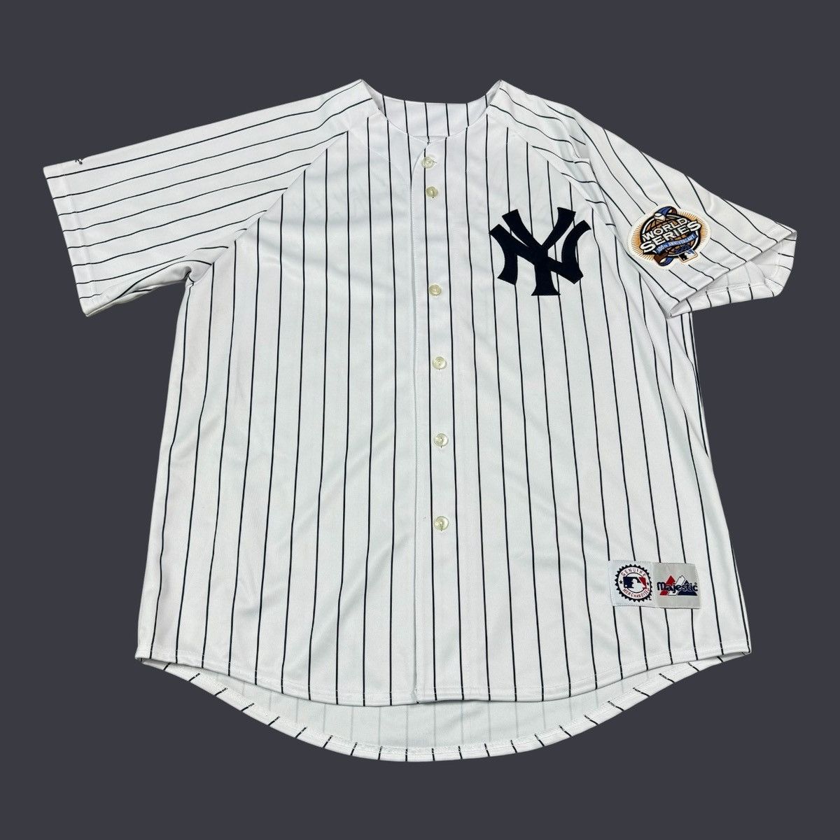 Majestic 2003 World Series New York Yankees #8 Custom Jersey Men's XL Size US XL / EU 56 / 4 - 1 Thumbnail