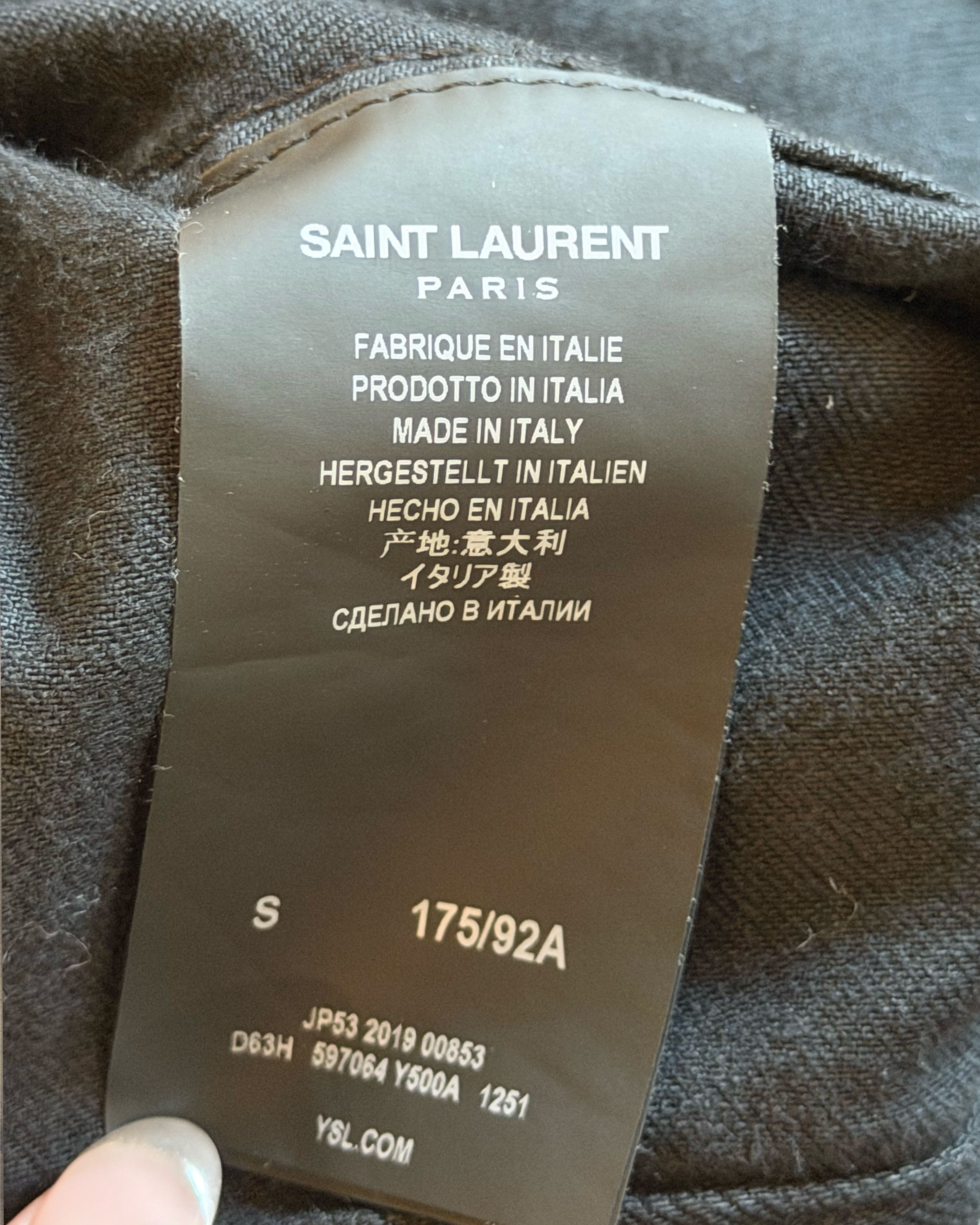 Saint Laurent Paris SAINT LAURENT 2019 DENIM TRUCKER JACKET Size US S / EU 44-46 / 1 - 8 Thumbnail