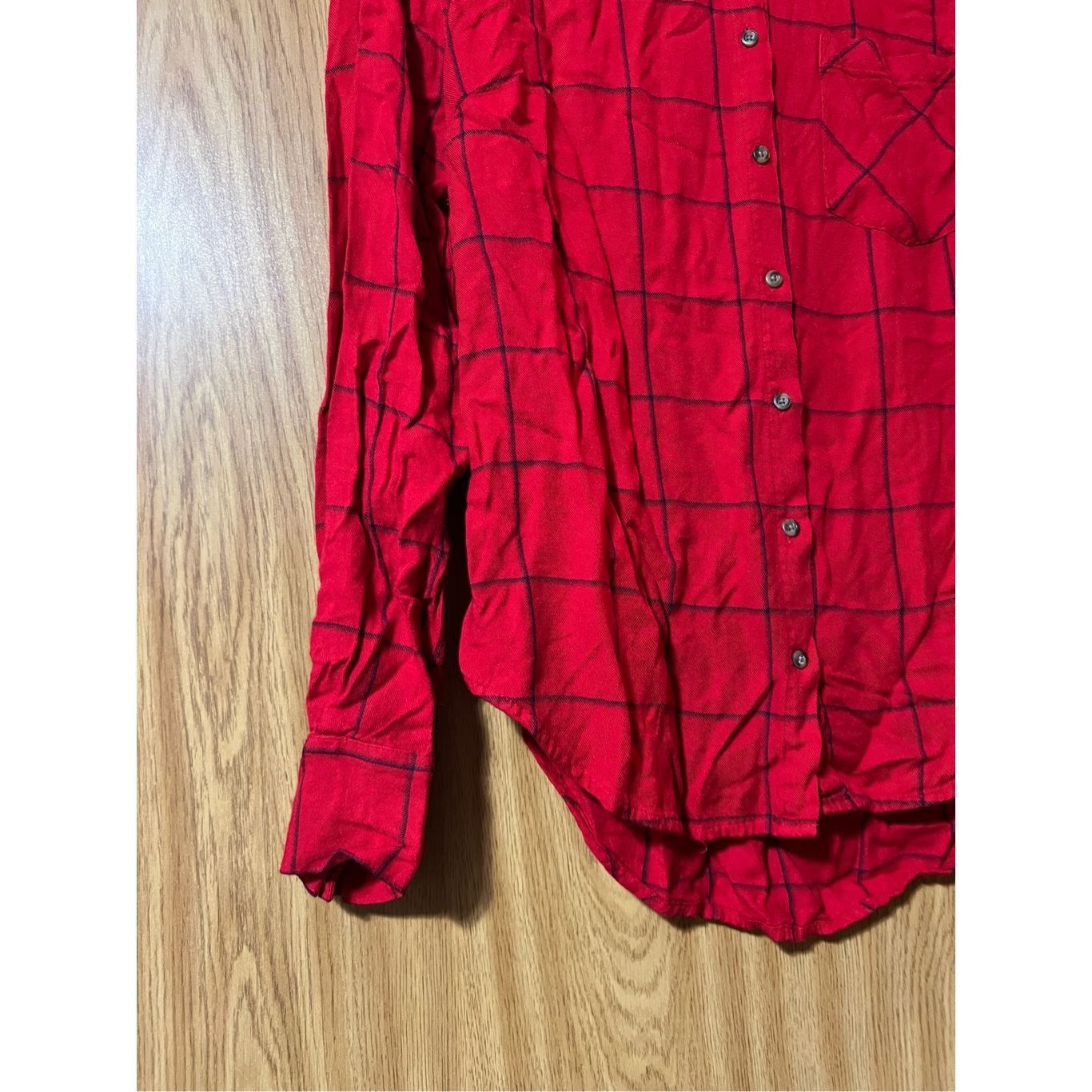 Other A New Day Red Plaid Button Up Top Woman’s Size Medium Size M / US 6-8 / IT 42-44 - 3 Thumbnail