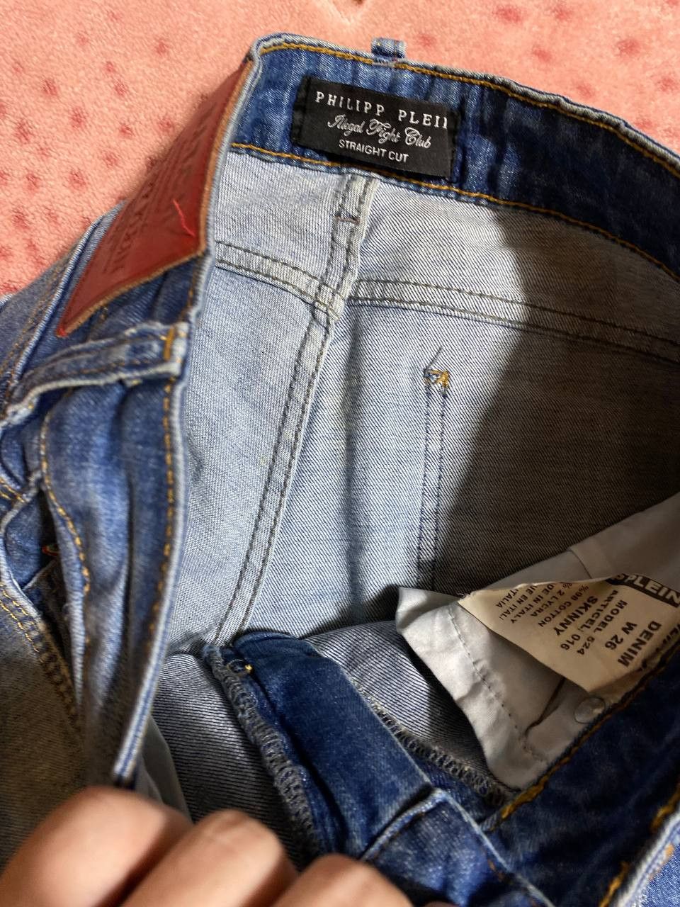 Philipp Plein Philipp Plein Design FW14 Distressed Denim Army Blue Jeans Size US 26 / EU 42 - 7 Thumbnail