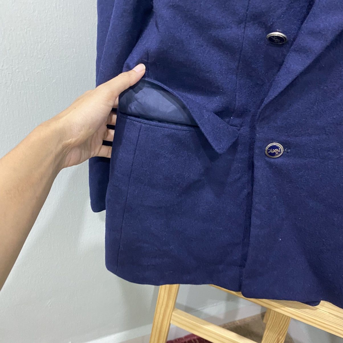 Yves Saint Laurent Vintage Yves Saint Laurent Double Breasted Blazer Jacket Size 40L - 8 Thumbnail