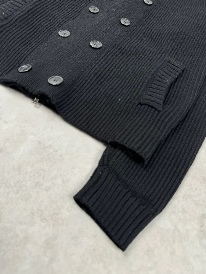 Daniele Alessandrini 2000s Daniele Alessandrini Black Wool Buttoned Zip Up Sweater Size US M / EU 48-50 / 2 - 4 Thumbnail