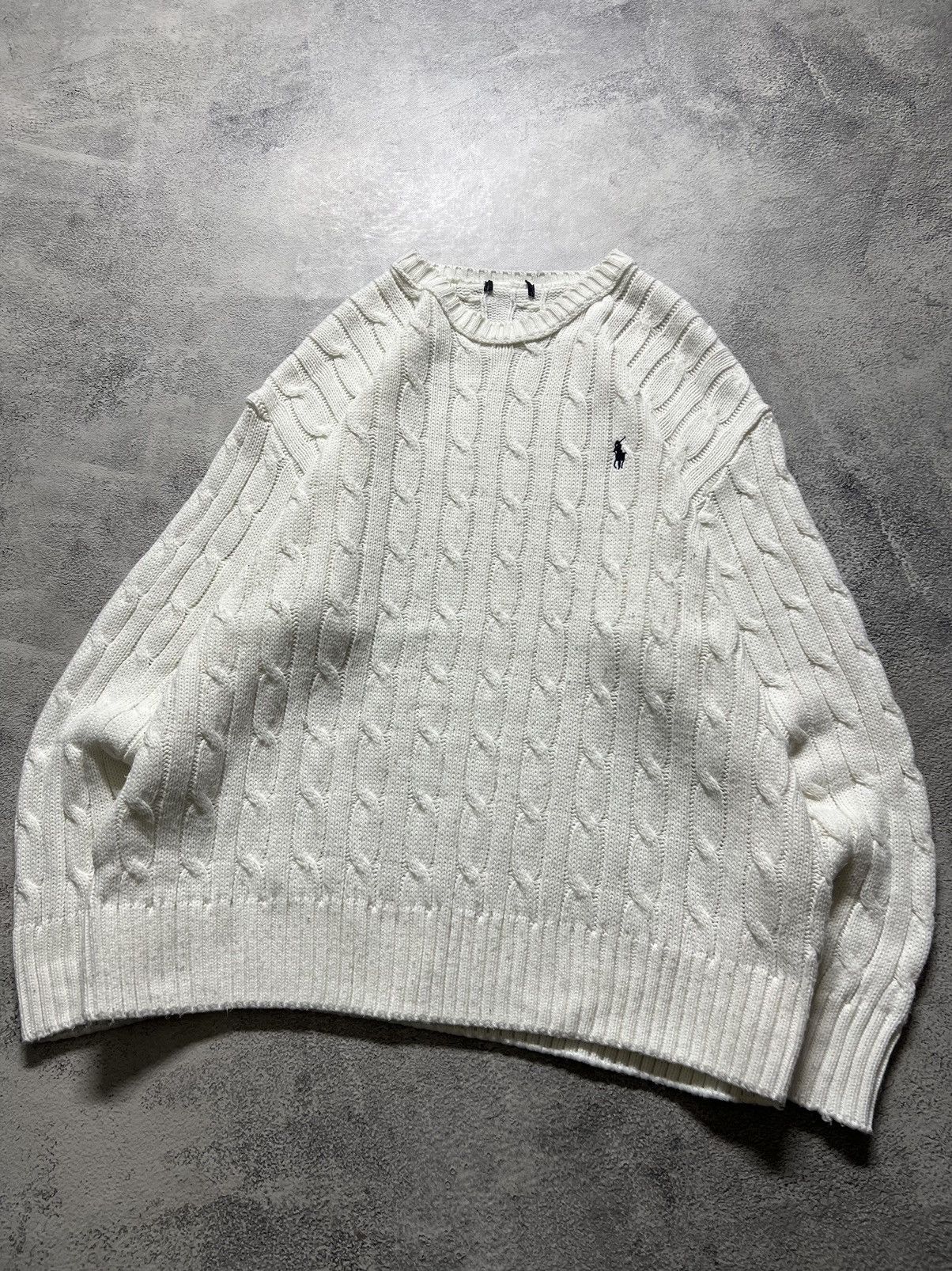 Polo Ralph Lauren × Vintage Vintage Y2k Polo By Ralph Lauren 🤍 Knit Sweater White 90’s Size US XL / EU 56 / 4 - 3 Thumbnail