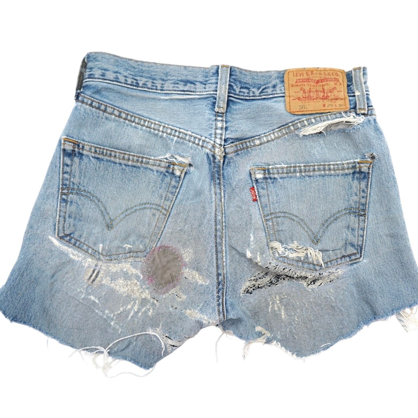 Levi's Vintage 00's Levi's 501 Reworked Cutoff Denim Shorts 28" Size 28" / US 6 / IT 42 - 2 Thumbnail