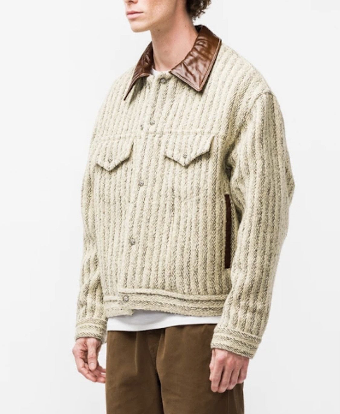 Acne Studios RARE GRAIL acne studios leather collar trucker jacket Size US M / EU 48-50 / 2 - 2 Thumbnail