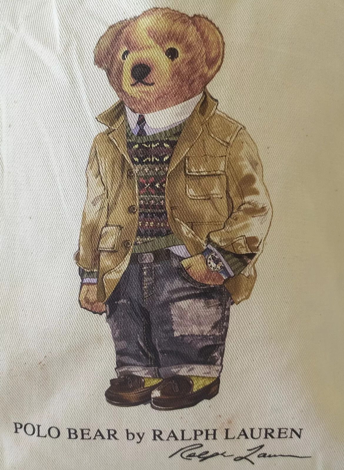 Polo Ralph Lauren Polo Ralph Lauren Polo Bear Cotton Canvas Tote Bag IFD 8037 Size ONE SIZE - 2 Thumbnail