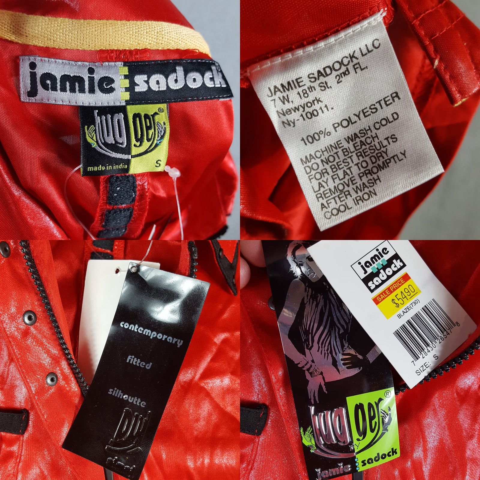 Vintage VINTAGE Jamie Sadock Tank Top Vest Polo Woman S Red Faux Leather Wet Look Sleeveless Size S / US 4 / IT 40 - 8 Thumbnail