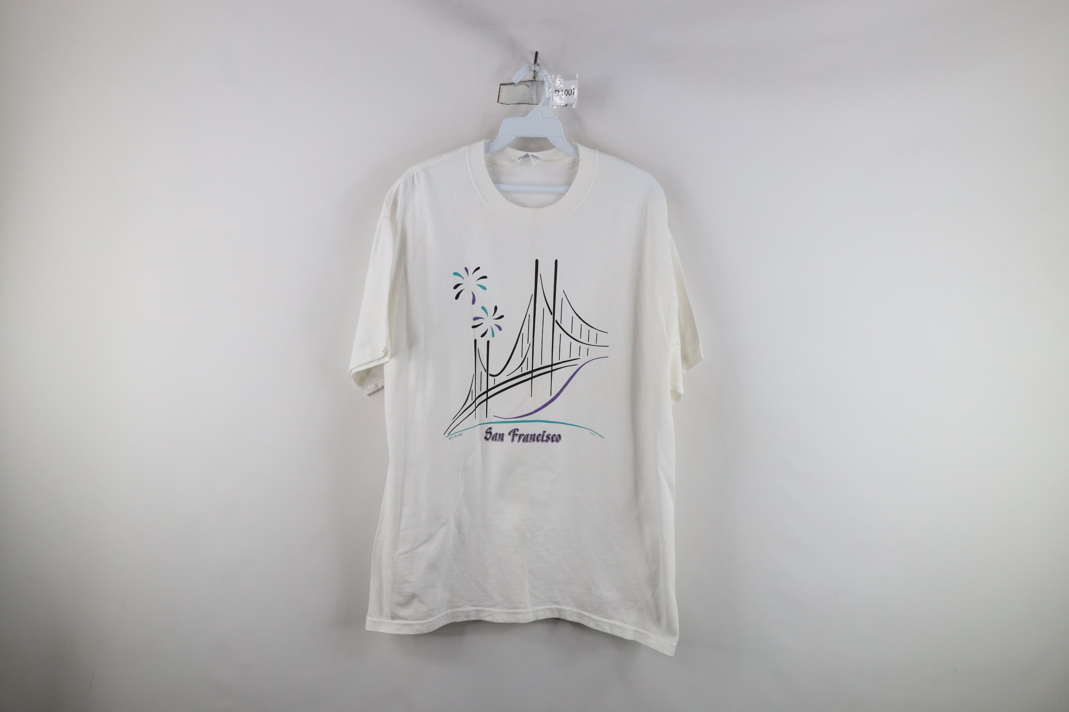 Vintage Vintage 90s Streetwear Golden Gate Bridge Art T-Shirt Size US L / EU 52-54 / 3 - 1 Thumbnail