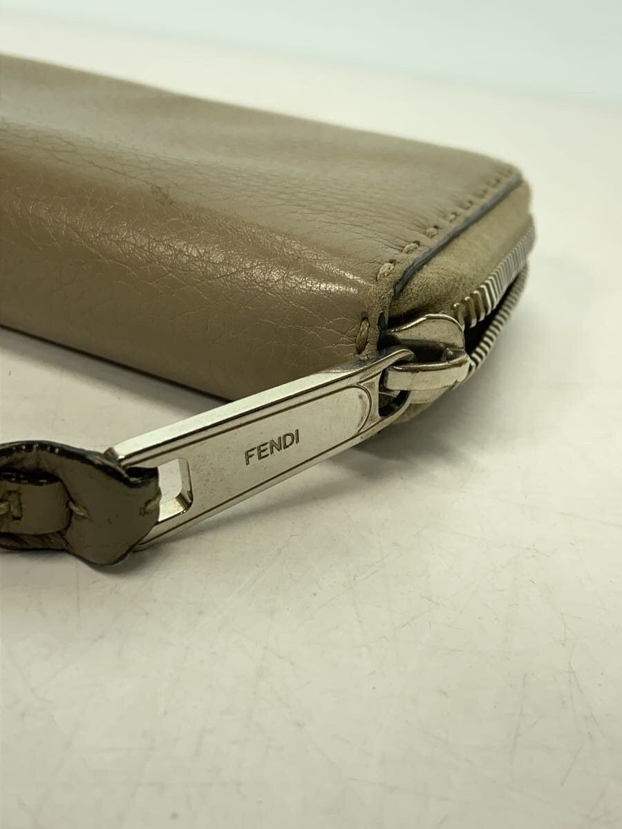 Fendi Fendi Leather Long Wallet Beige Size ONE SIZE - 8 Thumbnail
