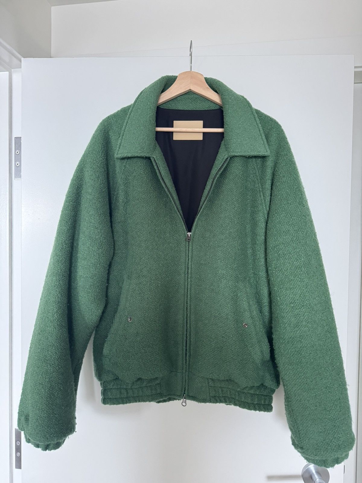 Other Estudio Niksen Green Wool Varsity Jacket Size US L / EU 52-54 / 3 - 1 Thumbnail