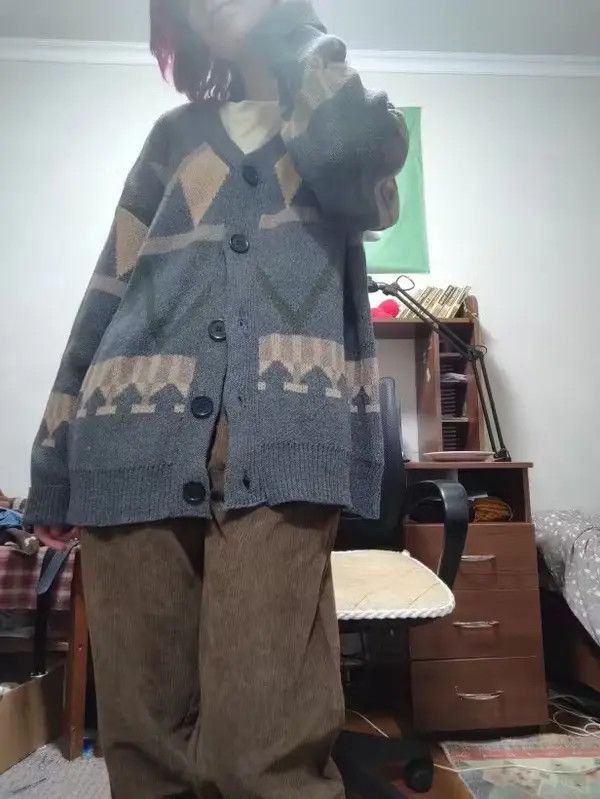Other Sweater Women Loose Artistic Knitting Size M / US 6-8 / IT 42-44 - 3 Thumbnail