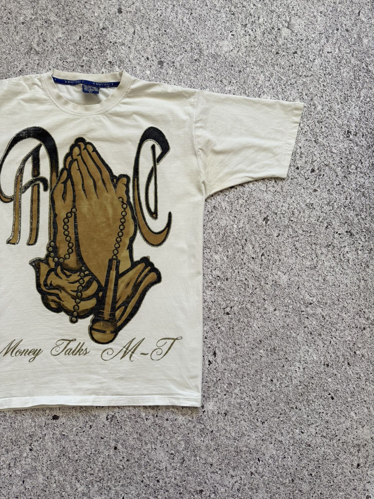 Affliction × Rap Tees × Vintage Vintage 90ʼs Money Talk 2Pac Hip Hop Rap T-Shirt Y2K Hype Size US XL / EU 56 / 4 - 5 Thumbnail