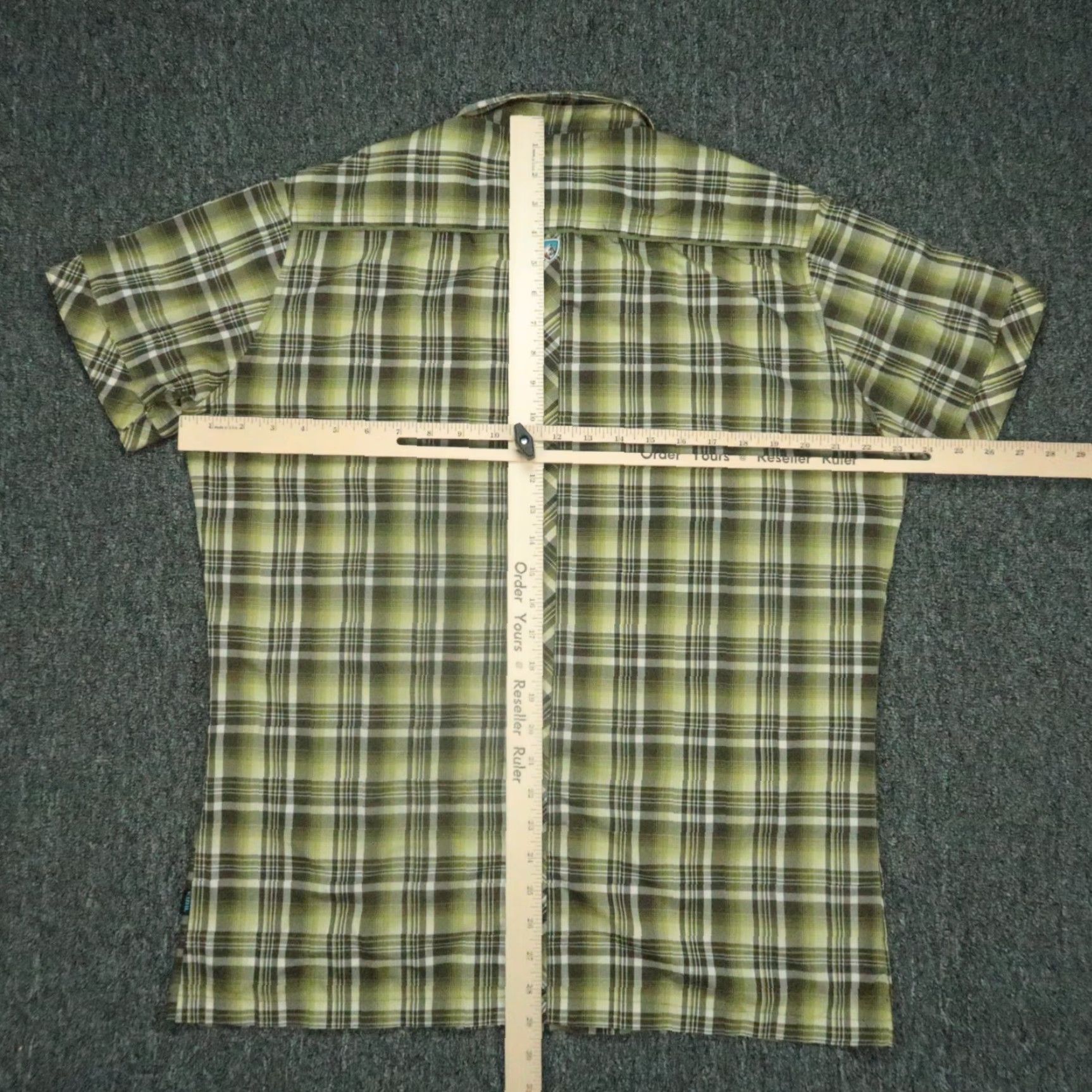 Vintage Kuhl Shirt Mens Medium Green Plaid SS Short Sleeve Pearl Snap Western Eluxur Size US M / EU 48-50 / 2 - 4 Thumbnail