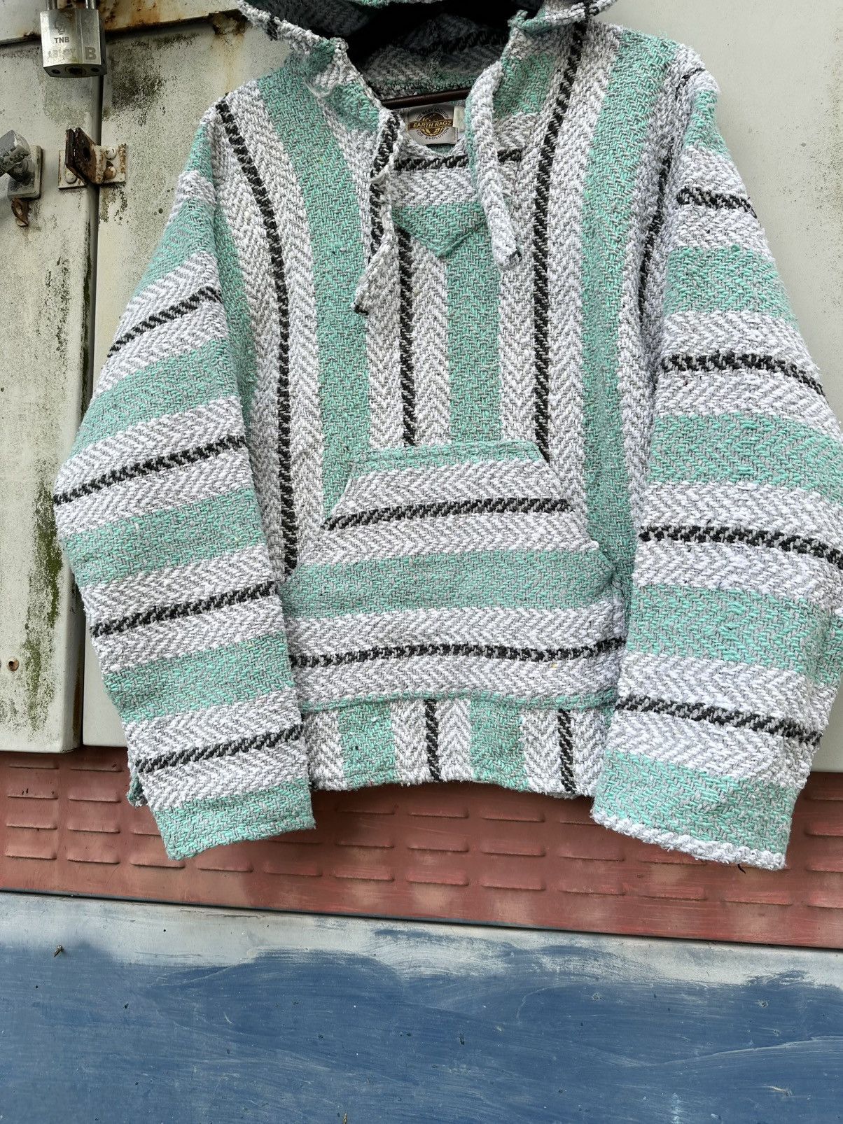 Earth Ragz 👹Vintage Earth Ragz Mexican Baja Drug Rug Pullover Jacket Size US M / EU 48-50 / 2 - 5 Thumbnail