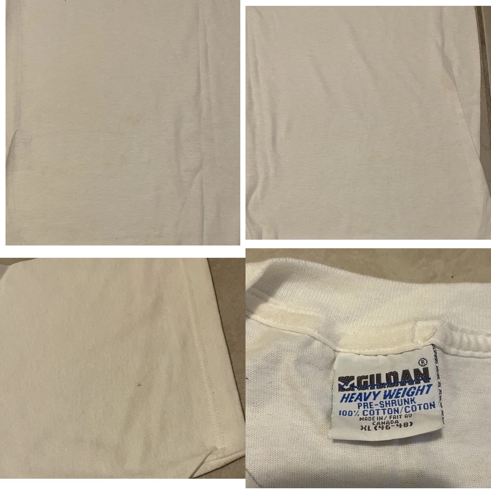 Vintage VINTAGE 90s Canada Protect Our Oceans Stay Off Our Tail! Shirt XL Beach T-Shirt Men White Ocean Funny Saying Size US XL / EU 56 / 4 - 8 Thumbnail