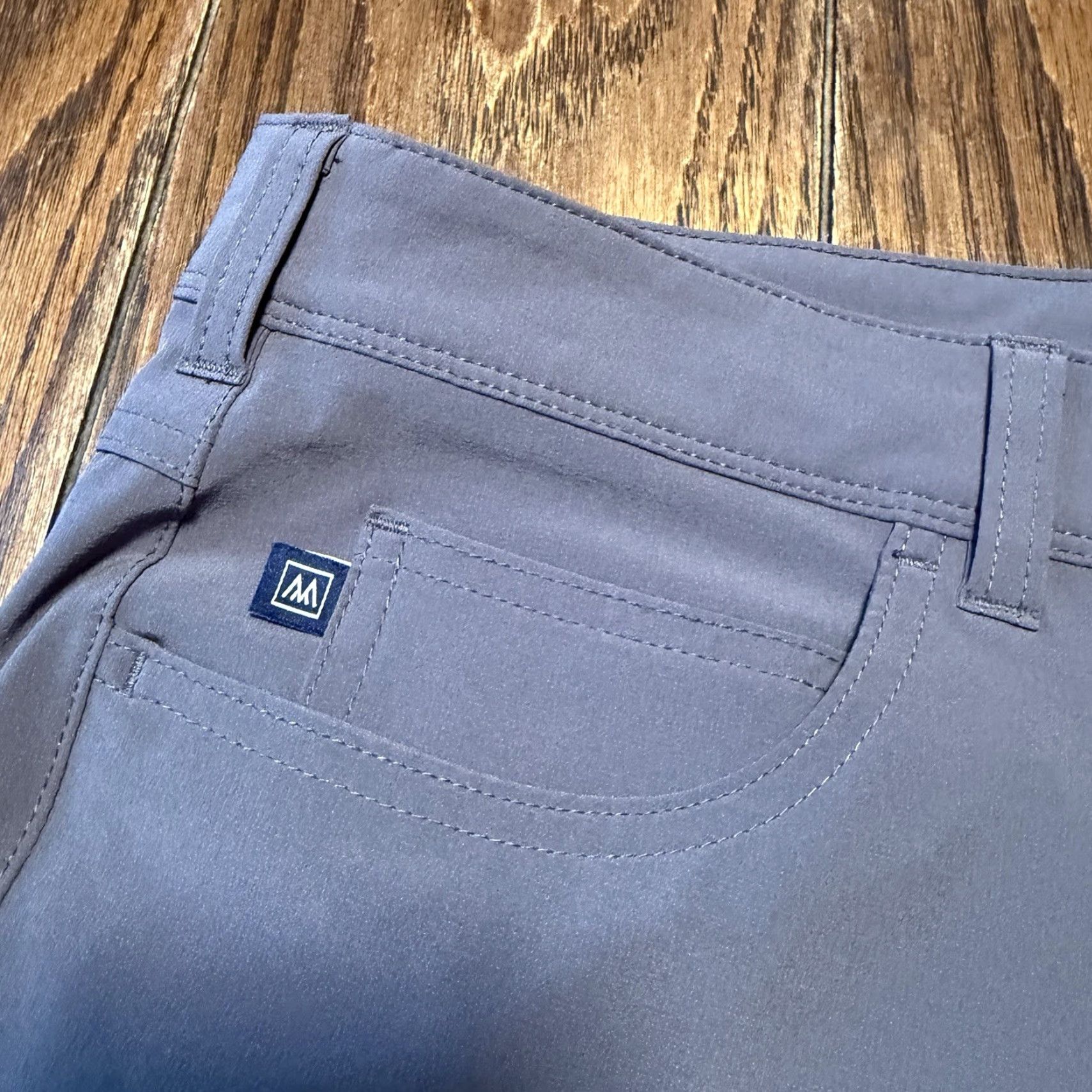 Mizzen+Main Mizzen+Main Helmsman Slim Pants Mens 35x30 Gray Blue Performance Chino Stretch Size US 35 - 4 Thumbnail