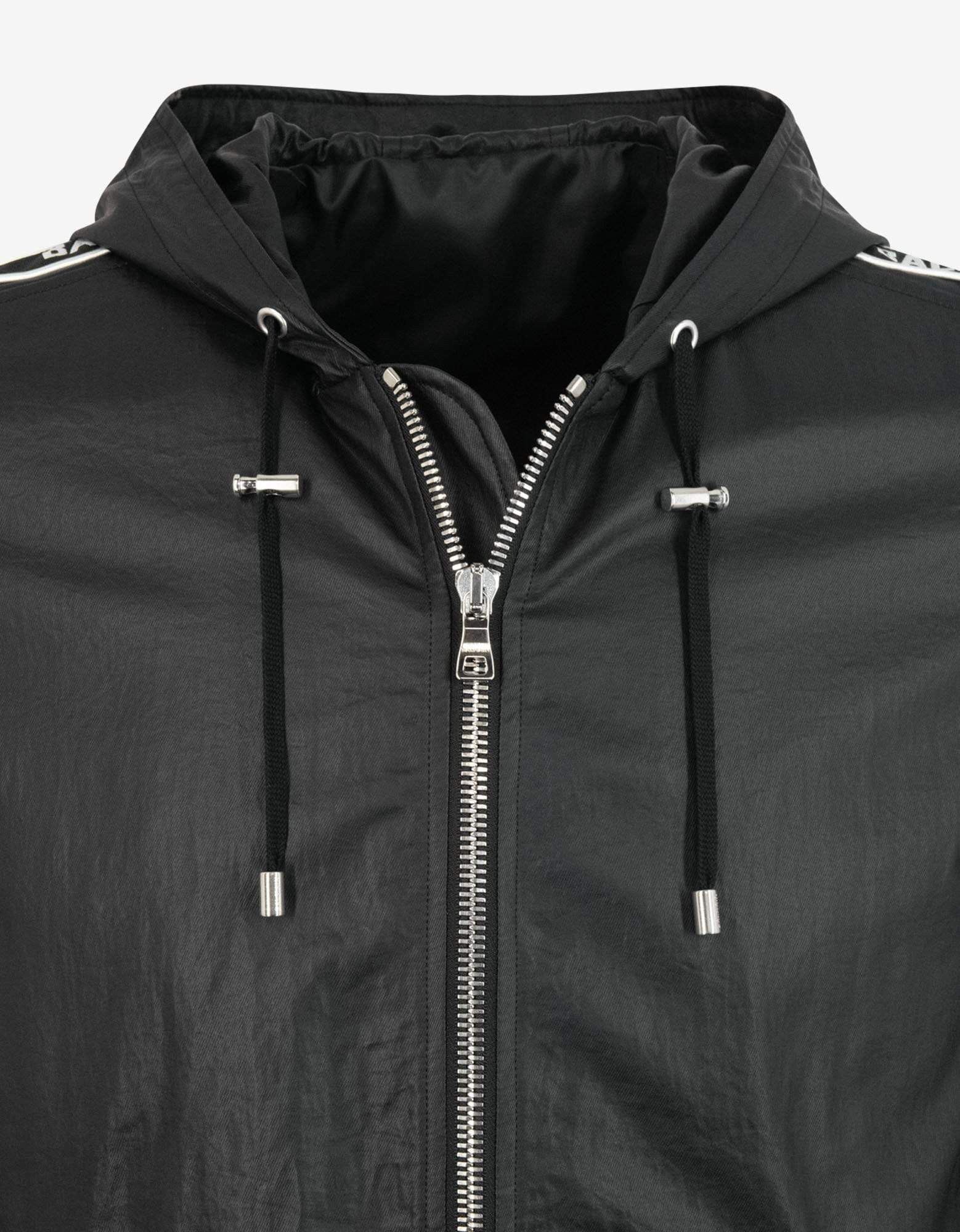 Balmain Balmain Black Coated Nylon Logo Band Jacket SIZE 48 Size US M / EU 48-50 / 2 - 8 Thumbnail