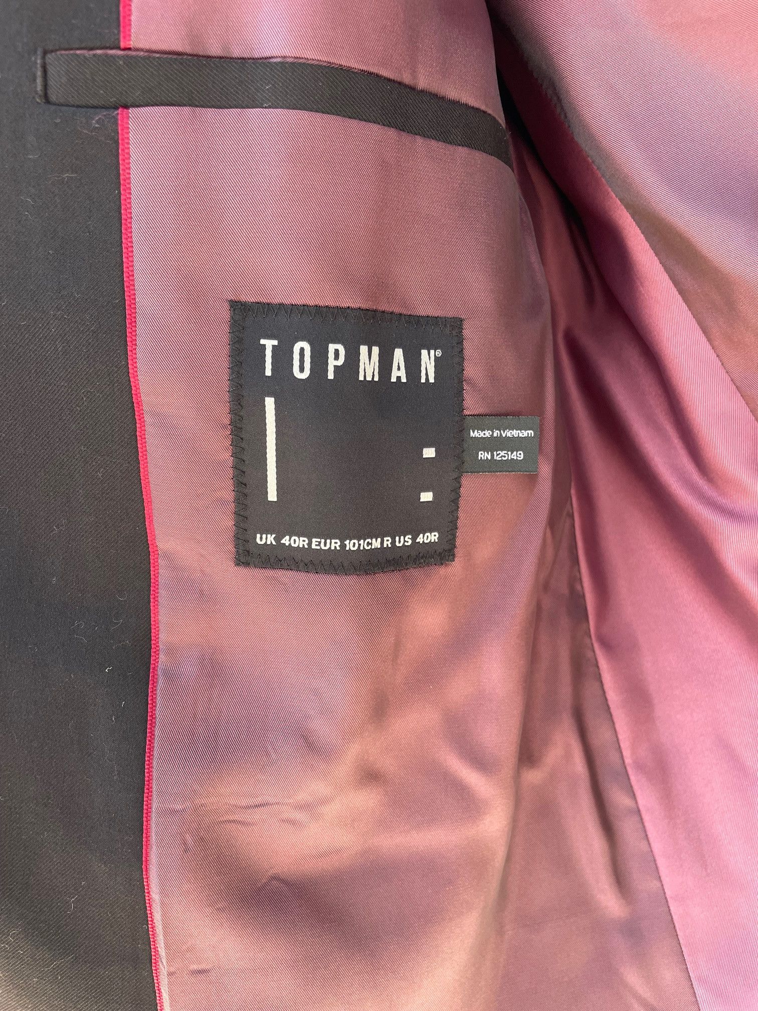Topman Topman Black Slim Fit 3-Piece Suit 40R / 34R + 2 Vests Size 40R - 3 Thumbnail