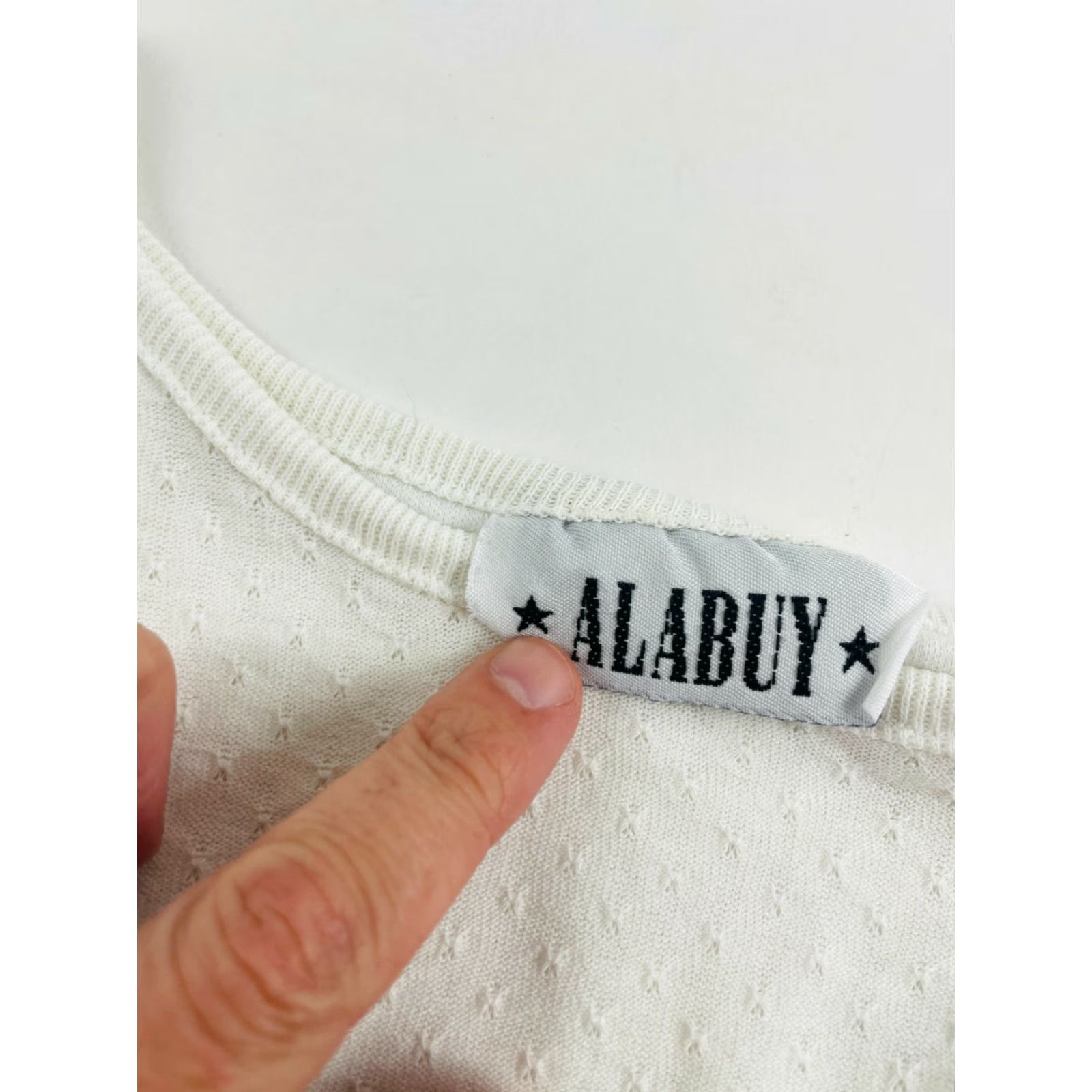 Vintage Alabuy Lace Shirt Women M White Vintage Boat Neck Floral Chevron Size M / US 6-8 / IT 42-44 - 5 Thumbnail