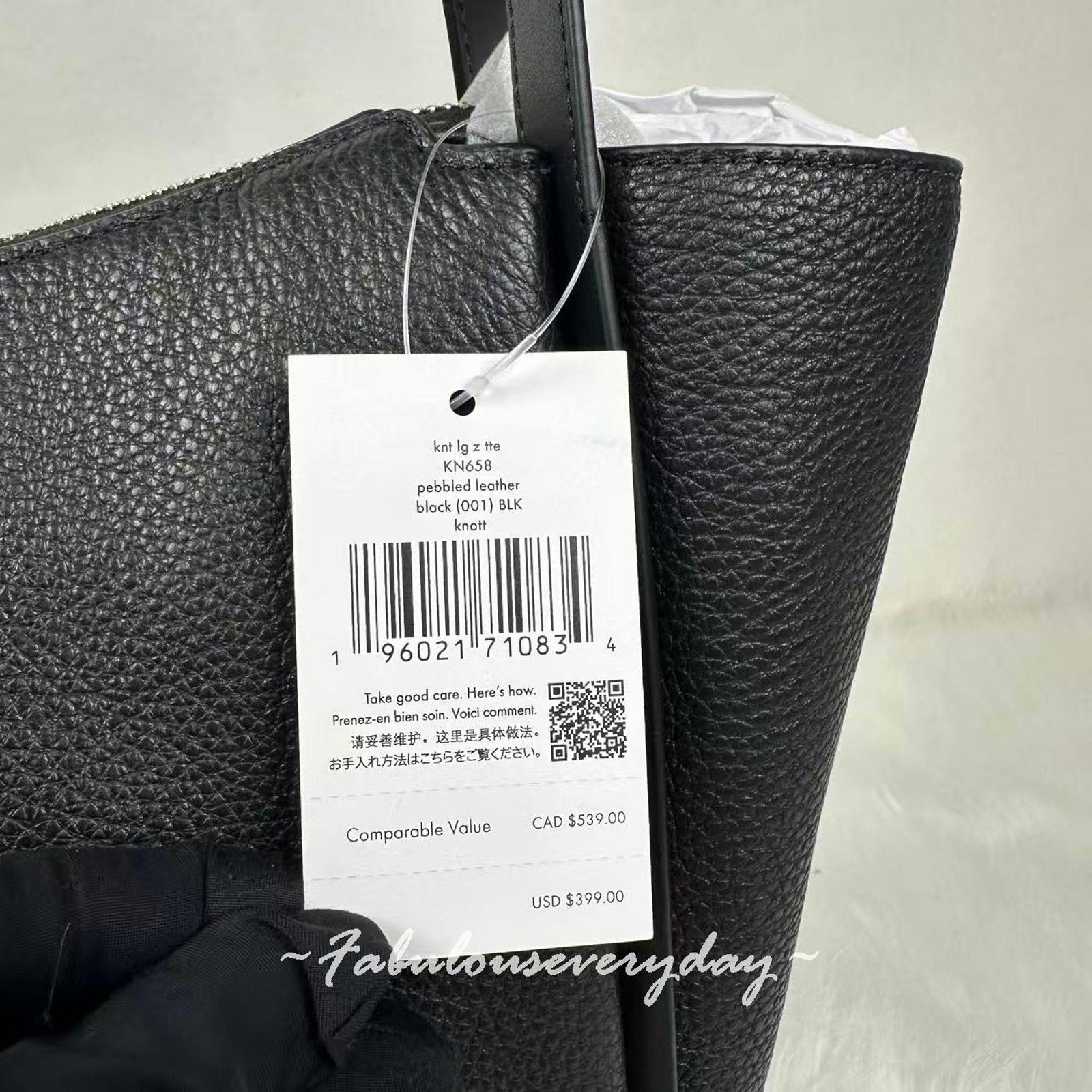 Kate Spade Kate Spade Knott Tote Bag Shoulder Bag Leather/Black KN658 Size ONE SIZE - 6 Thumbnail