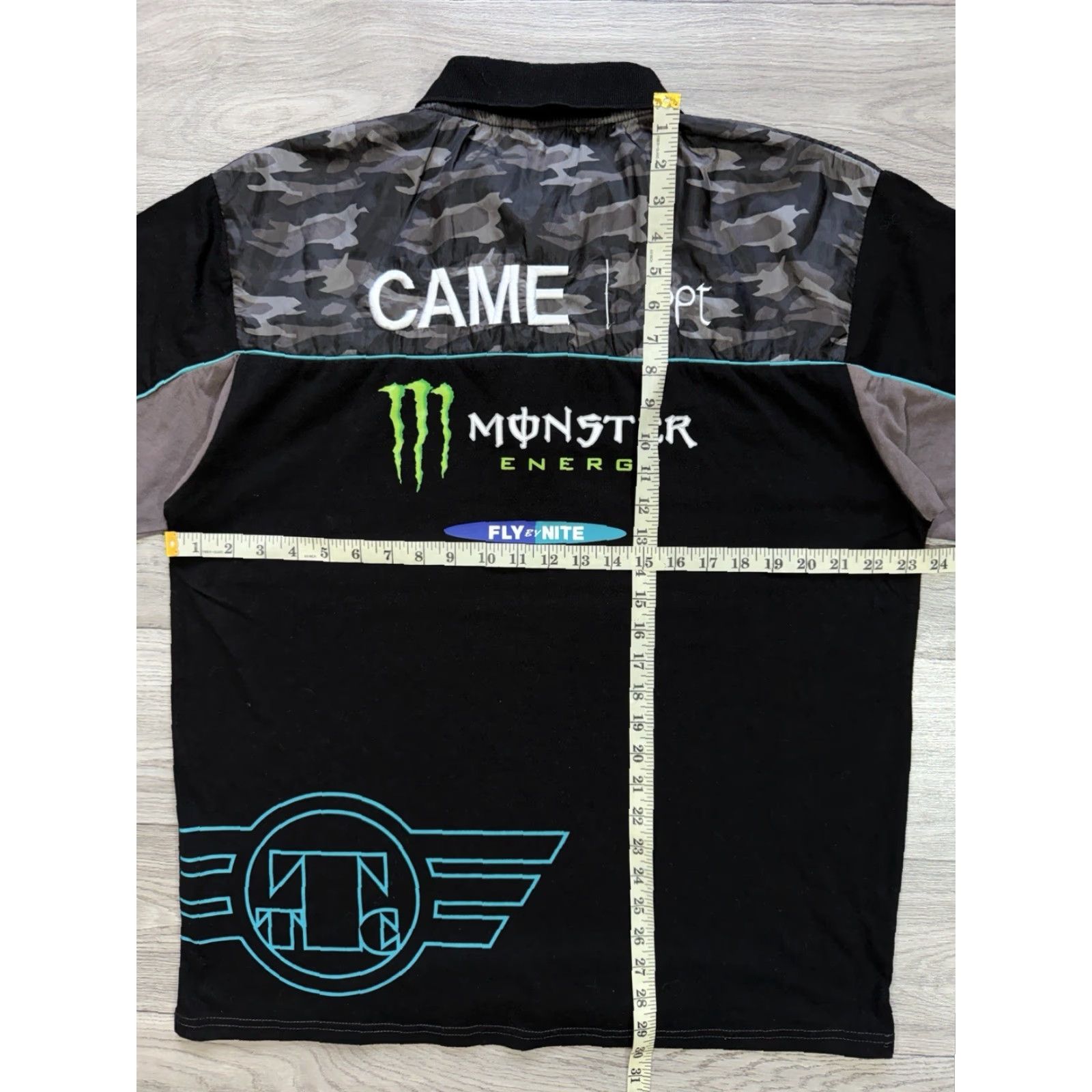 Vintage Team Traction Control Polo Shirt Jersey Black XL Men Size US XL / EU 56 / 4 - 3 Thumbnail