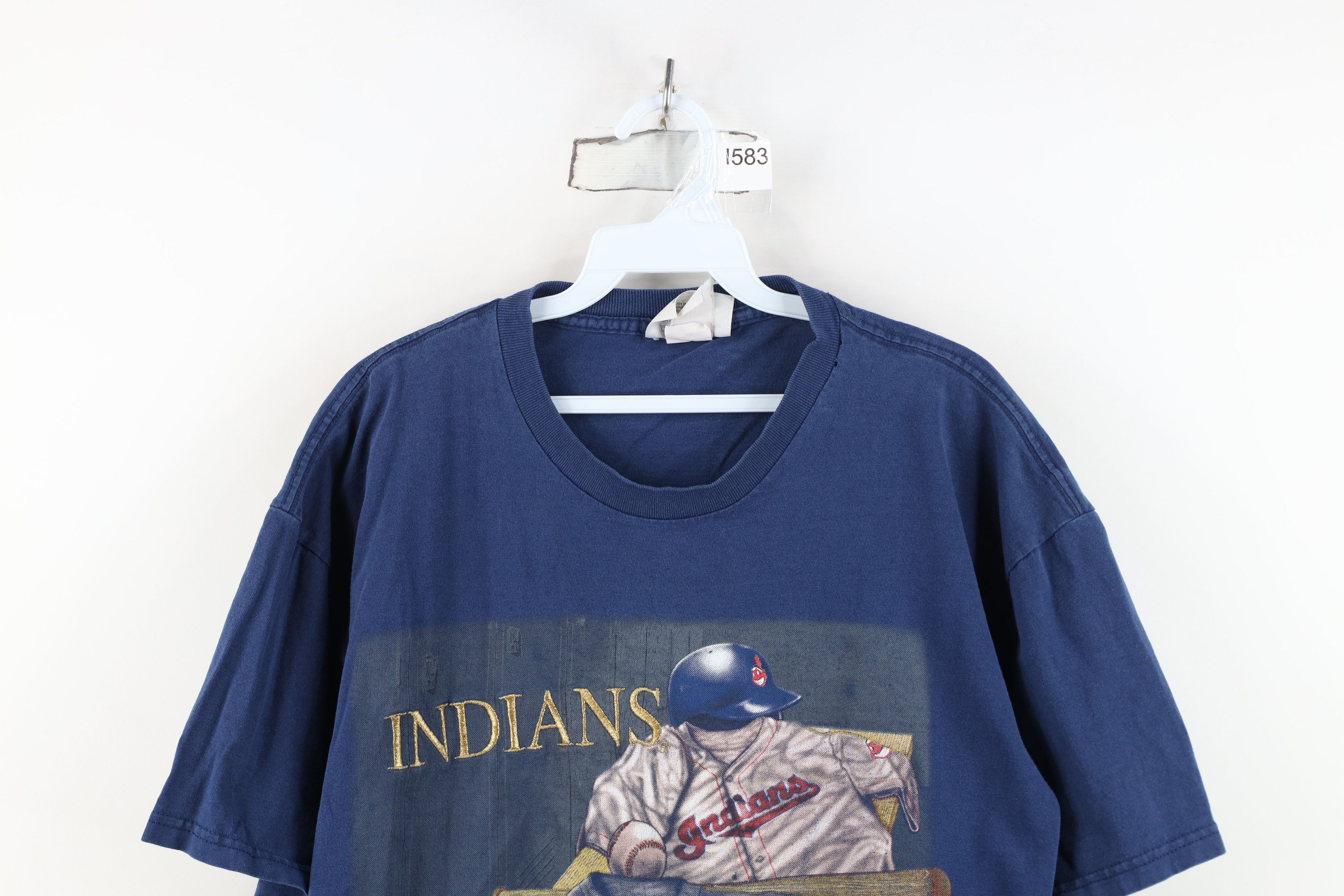 Vintage Vintage 90s Chief Wahoo Cleveland Indians Baseball T-Shirt Size US L / EU 52-54 / 3 - 2 Thumbnail