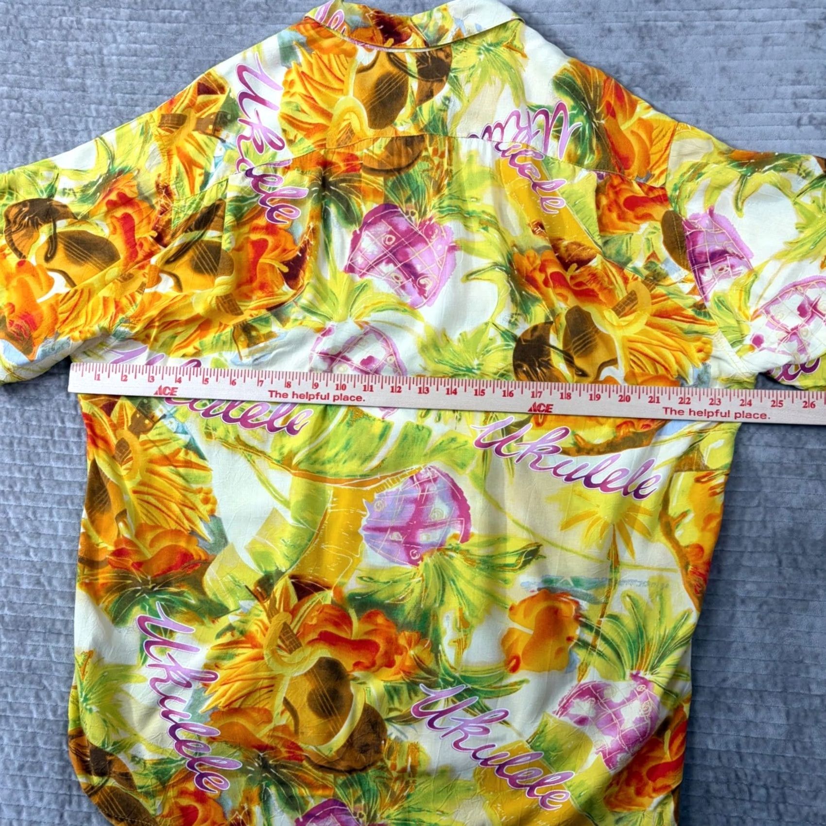 Jams World VINTAGE Jams World Shirt Mens M Kamaka Ukulele Pineapple Rayon Yellow Made Hawaii Size US M / EU 48-50 / 2 - 5 Thumbnail