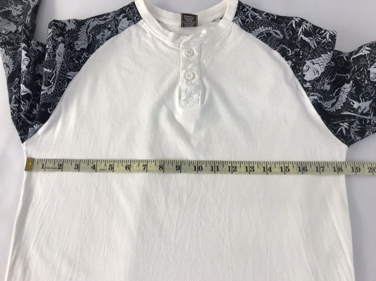 Japanese Brand × Vintage Japanese Brand LongSleeve Fish In Part Arm T.Shirt Size US S / EU 44-46 / 1 - 11 Thumbnail