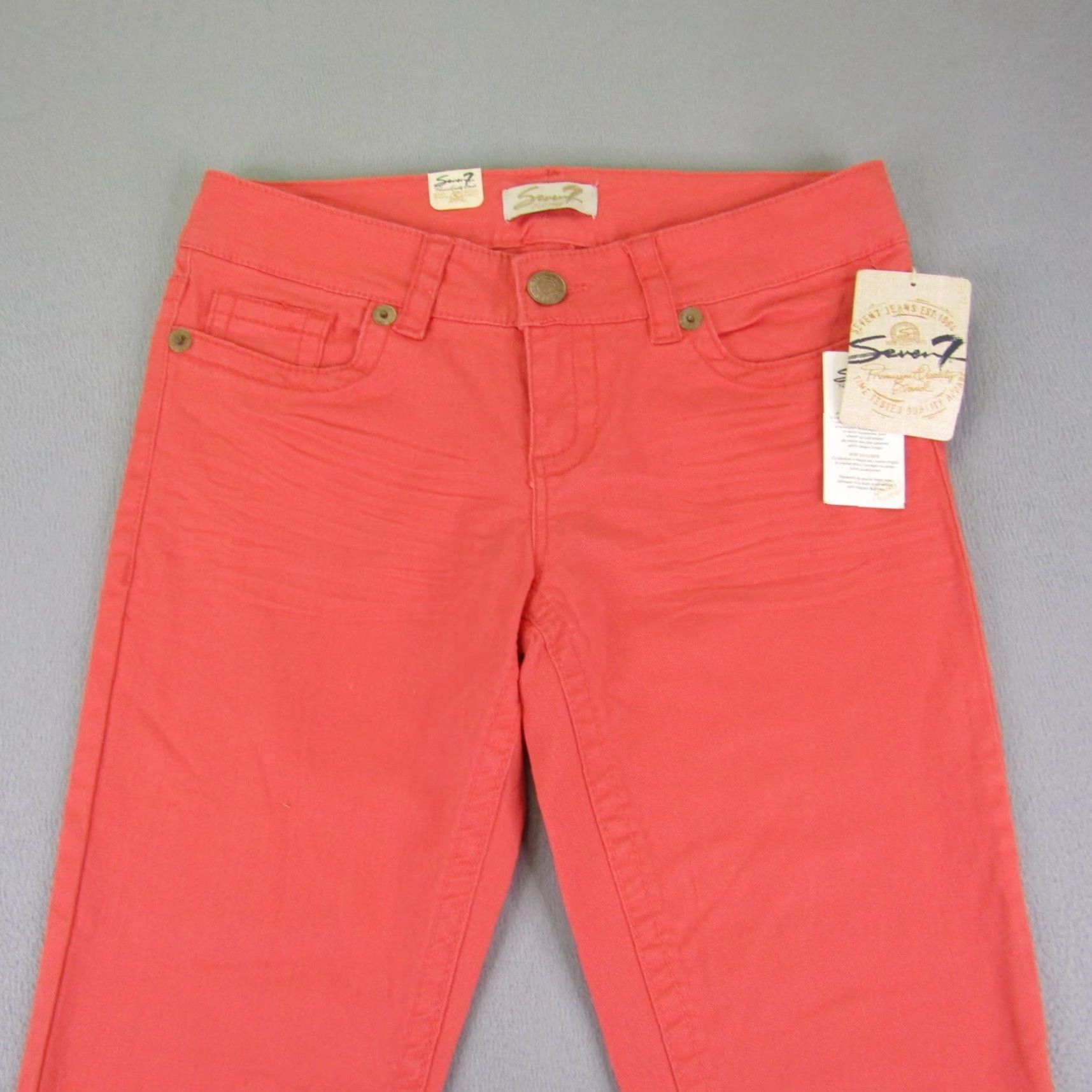 Vintage VINTAGE Seven7 Jeans Womens Cropped Straight Leg Denim 30 Pink Y2K Outdoor Size 32" / US 10 / IT 46 - 2 Thumbnail