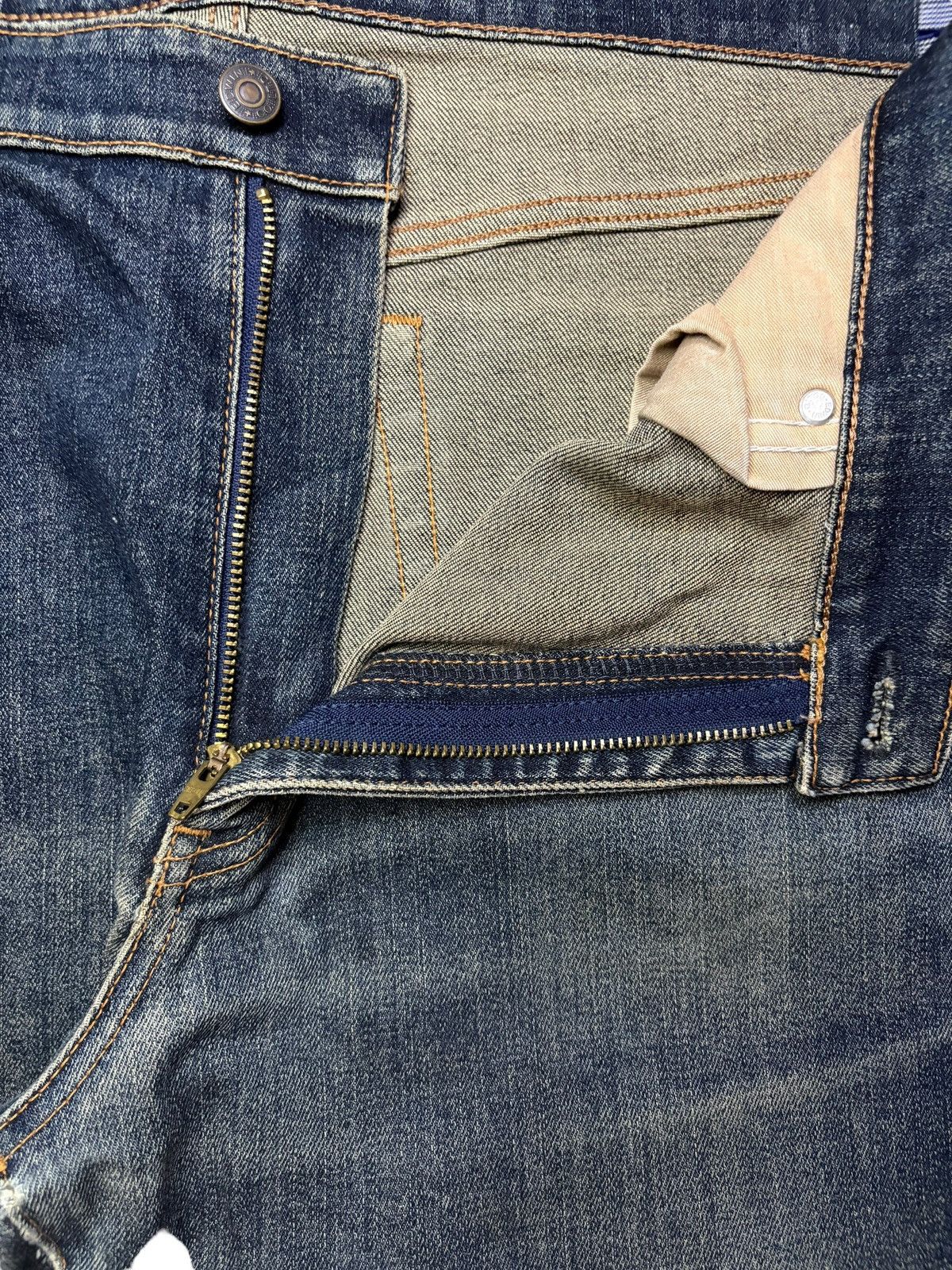 Edwin Vintage Edwin 403 Mud Wash Distressed Baggy Jeans Size US 36 / EU 52 - 10 Thumbnail