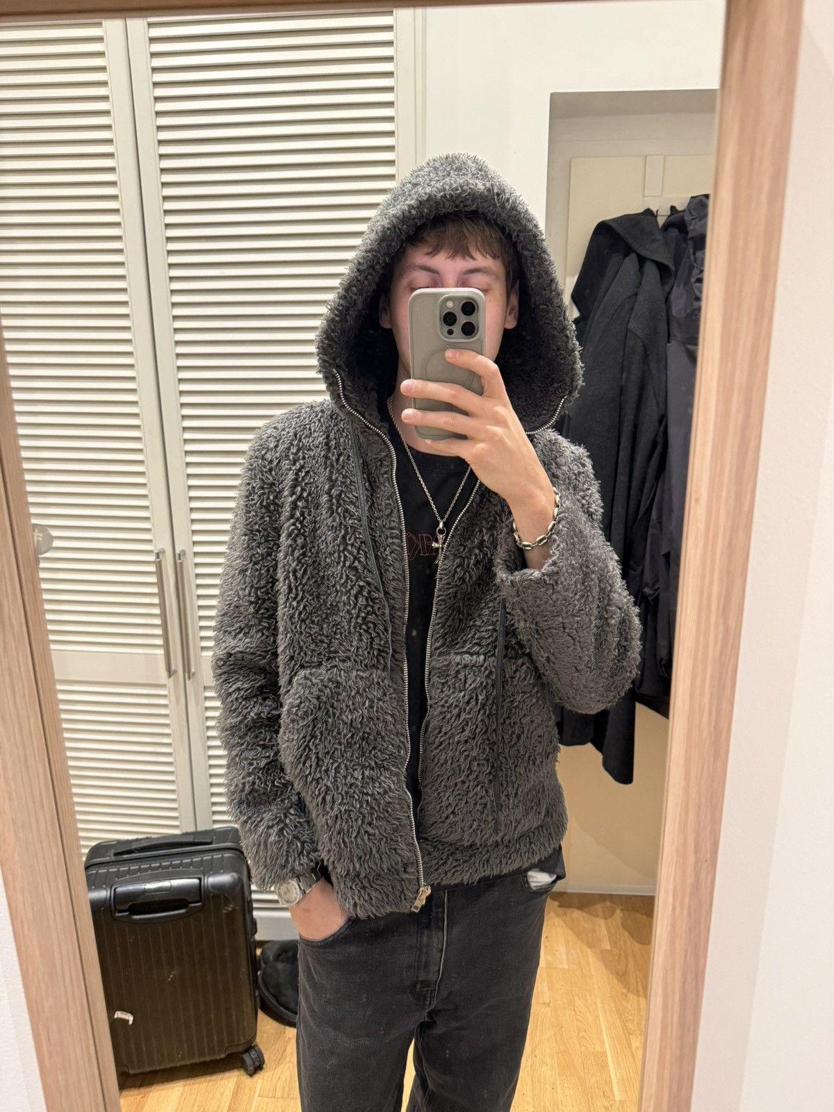 Helmut Lang Helmut Lang Faux Fur Hoodie Jacket Size US M / EU 48-50 / 2 - 2 Thumbnail