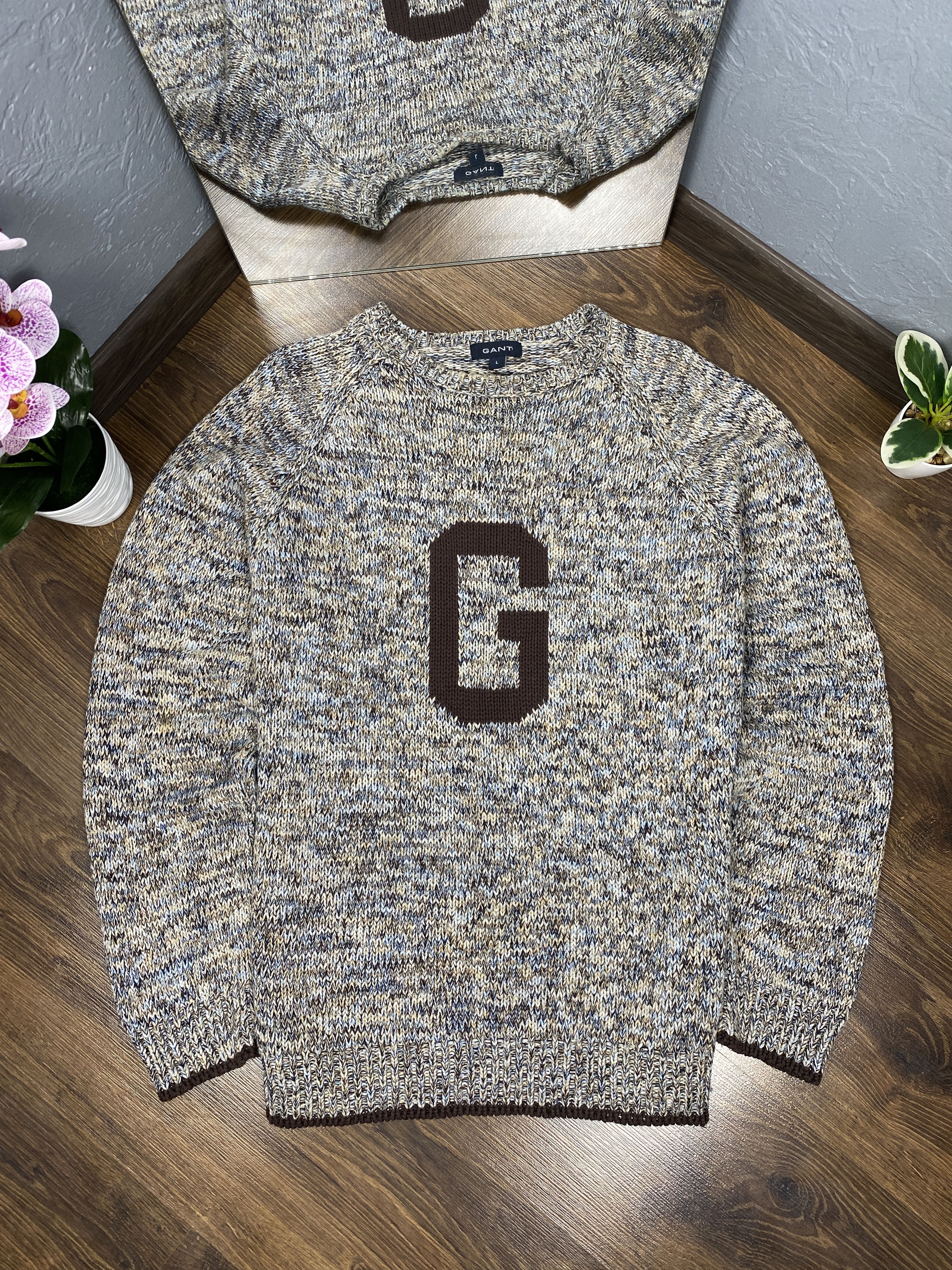 Gant Gant vintage knit grandpa sweater Size US L / EU 52-54 / 3 - 1 Thumbnail