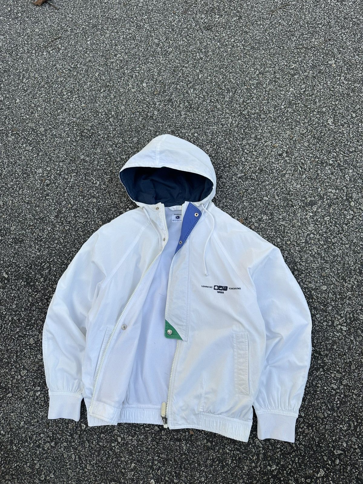 Vintage 🪖Vintage Yamaha Sport Style All White Bomber Jacket Size US M / EU 48-50 / 2 - 7 Thumbnail