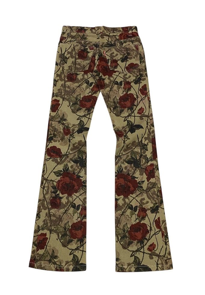 Tornado Mart 💃 Tornado Mart Japan Flare Printed Flower Stretch Jeans Size 28" / US 6 / IT 42 - 3 Thumbnail