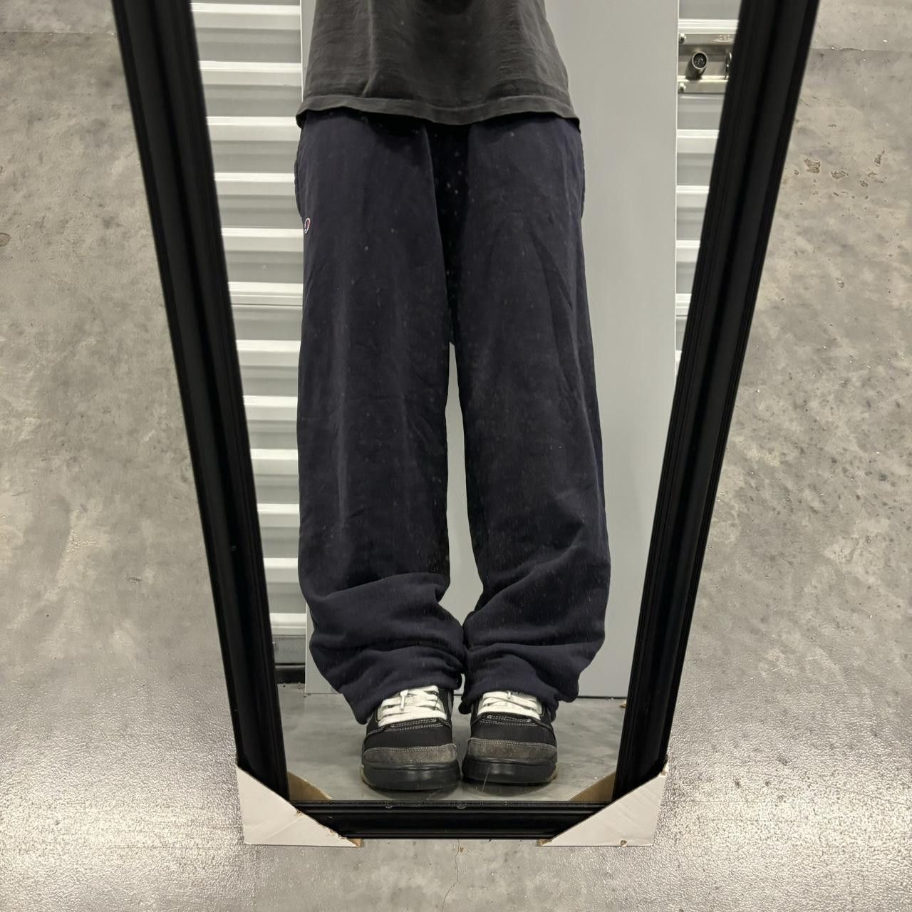 Japanese Brand × Vintage Crazy Vintage Y2K/2000s Navy Blue Skater Essential Sweatpants! Size US 32 / EU 48 - 1 Thumbnail