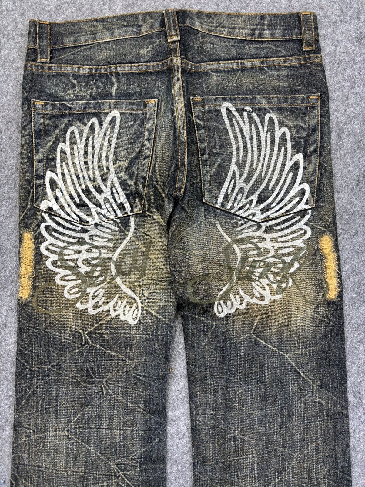 Seditionaries KUI Flare Rusty Mudwash Distressed Denim F869 Size US 32 / EU 48 - 13 Thumbnail