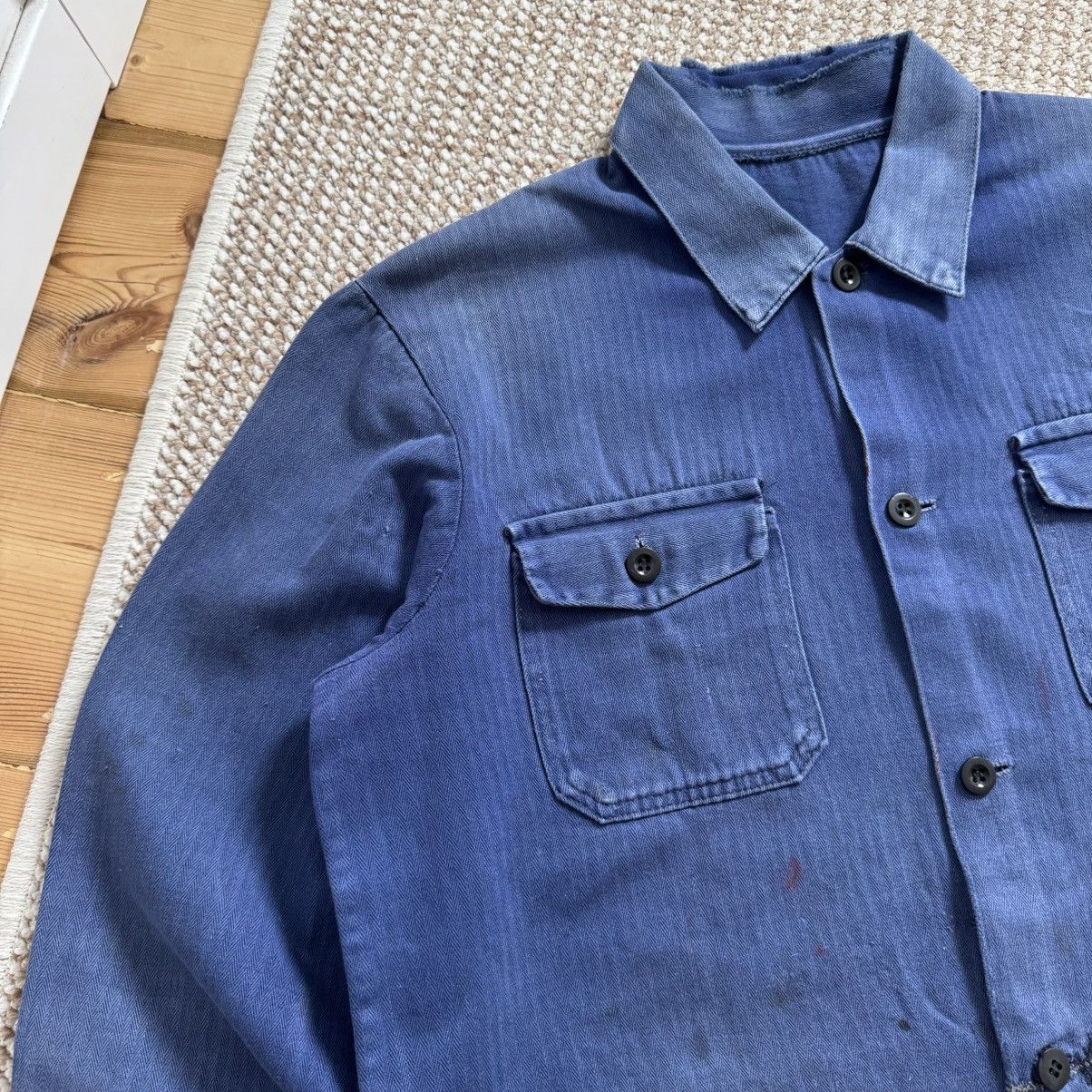 Le Laboureur 60s herringbone vintage repaired worn french jacket Size US M / EU 48-50 / 2 - 4 Thumbnail