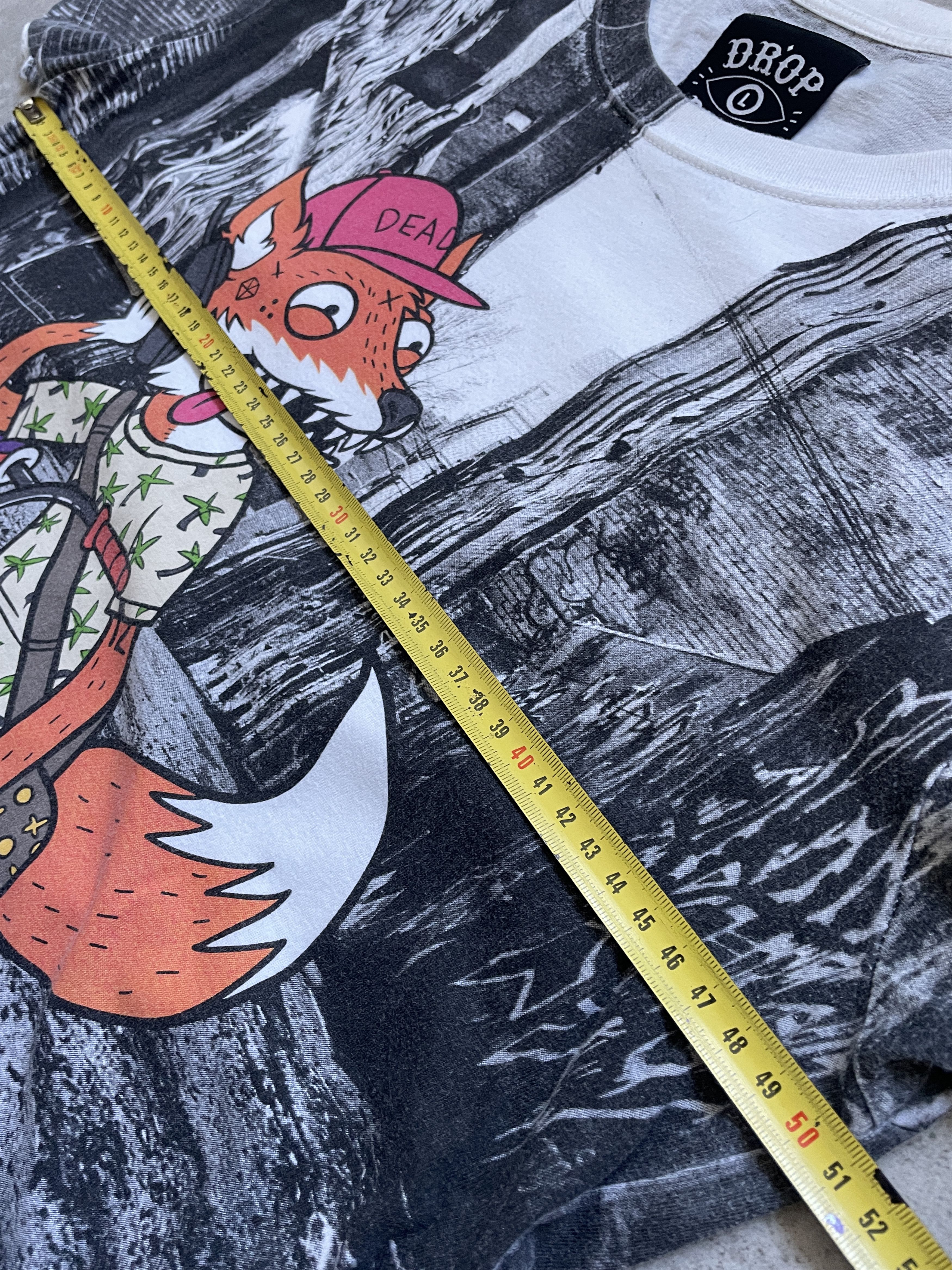 Drop Dead DROP DEAD CLOTHING ALL OVER PRINT FOX CARRIER BIKE TEE Size US L / EU 52-54 / 3 - 5 Thumbnail