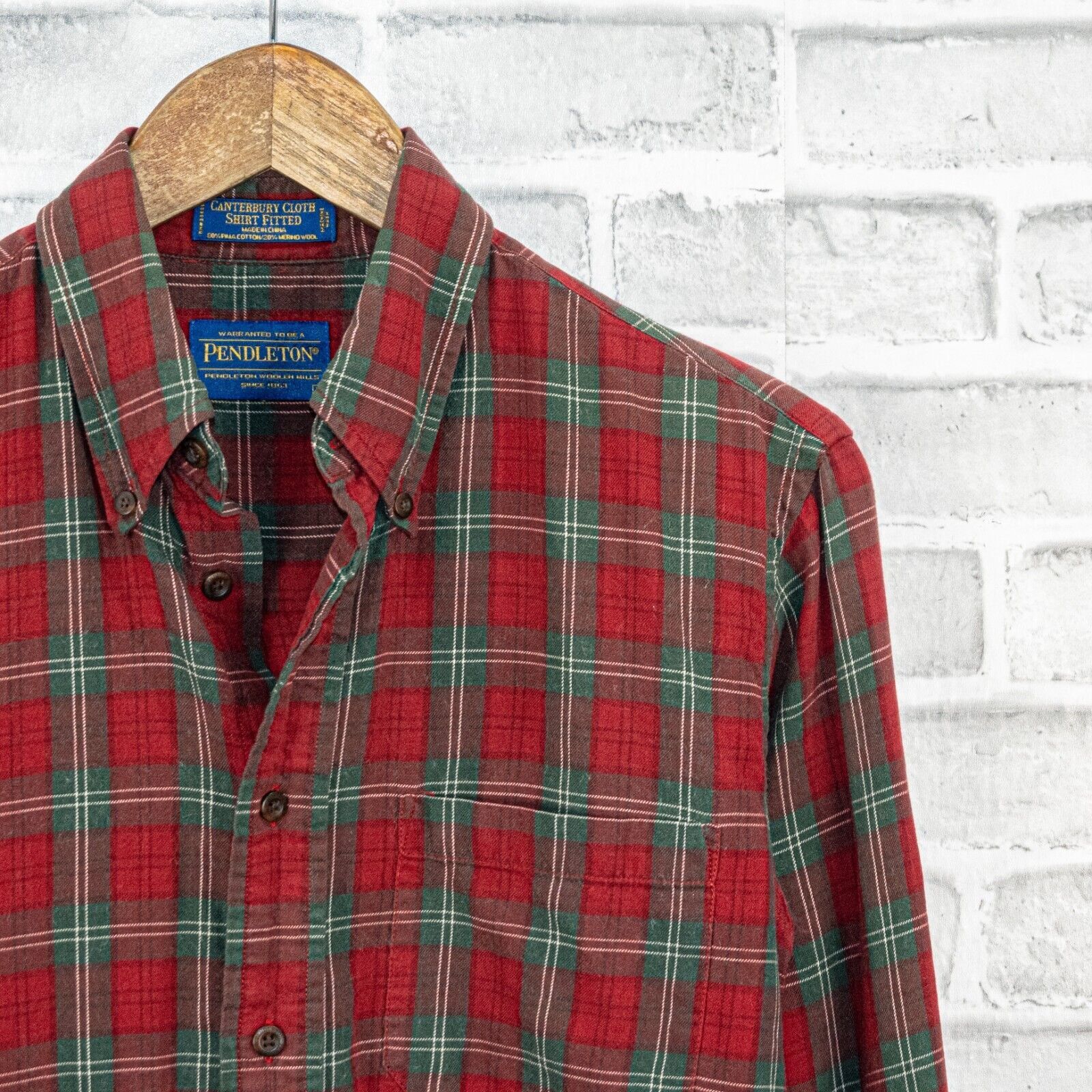 Pendleton PENDLETON Cotton Wool Canterbury cloth flannel Shirt in Red Size US S / EU 44-46 / 1 - 3 Thumbnail