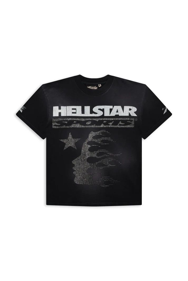 image of Hellstar Family Glitter T-Shirt in Black, Men's (Size Large)