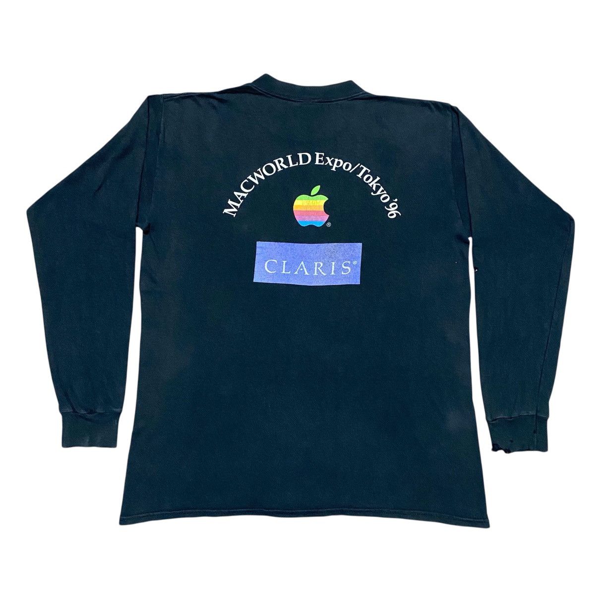 Apple Rare‼️🔥Vintage Distress Apple PC Backhit Long Sleeve T-Shirt Size US M / EU 48-50 / 2 - 1 Thumbnail