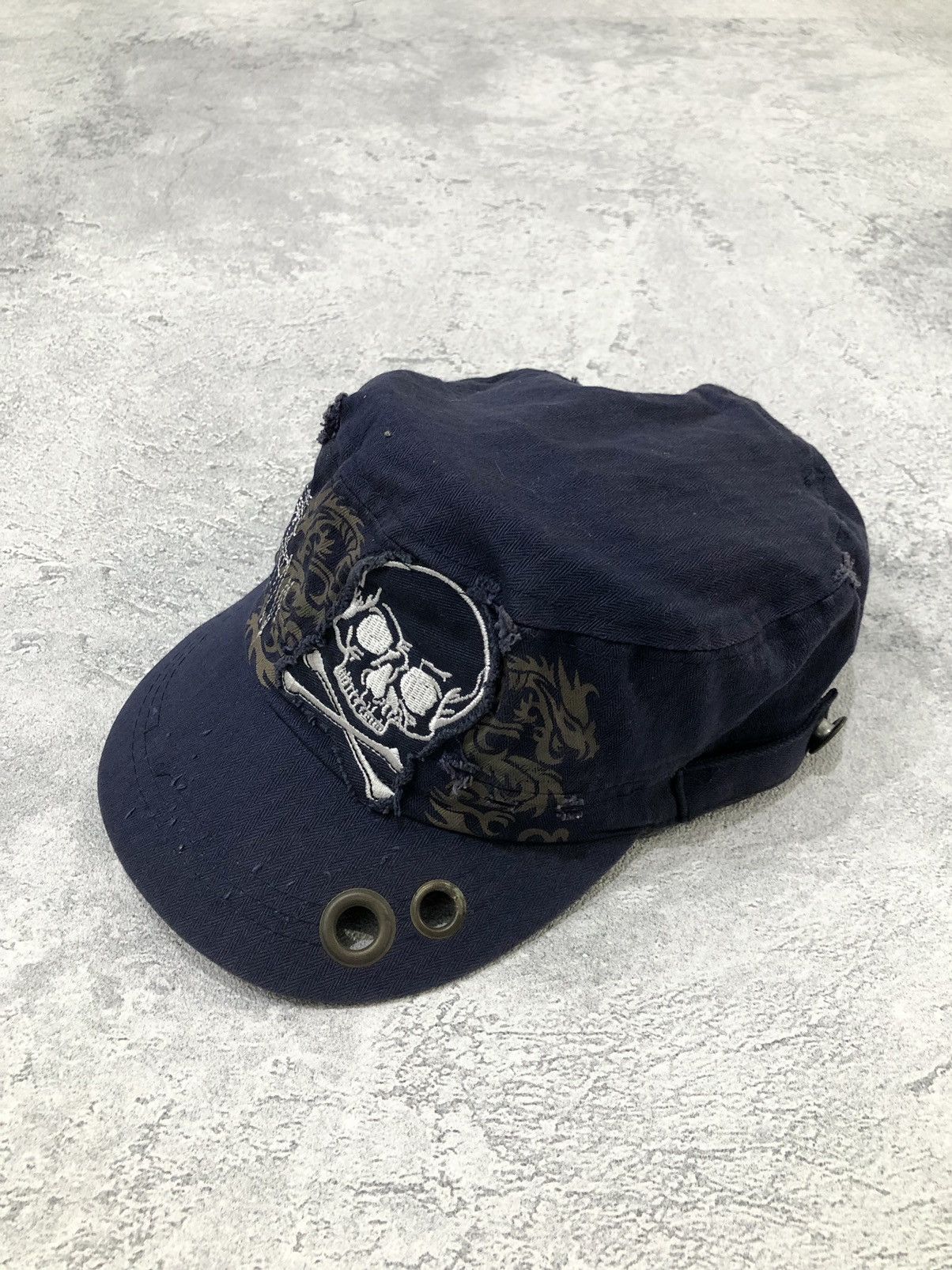 Le Grande Bleu (L.G.B.) × Unsound Rags Bulk Combo 4pcs Alternative Two Fold Studded Cadet Hat Size ONE SIZE - 3 Thumbnail