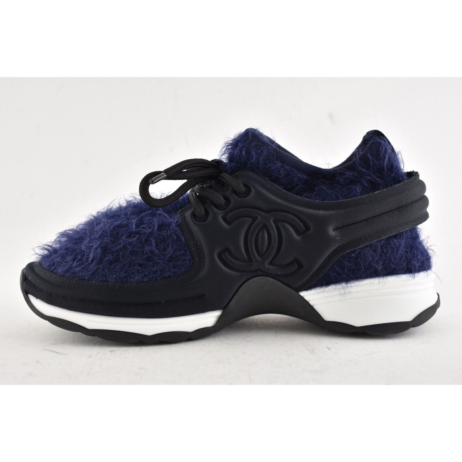 Chanel 18A Stretch Fabric Knit CC Satin Flat Trainer Sneaker 37 Size US 7 / IT 37 - 1 Thumbnail