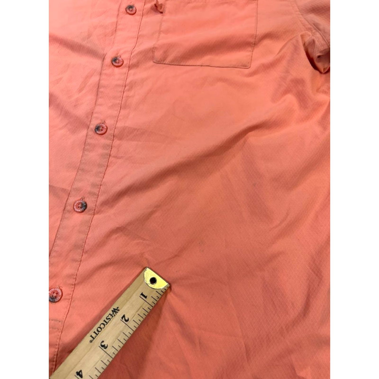 Vintage Columbia Shirt Mens Medium Orange Omni-Shade Button Up Size US M / EU 48-50 / 2 - 6 Thumbnail